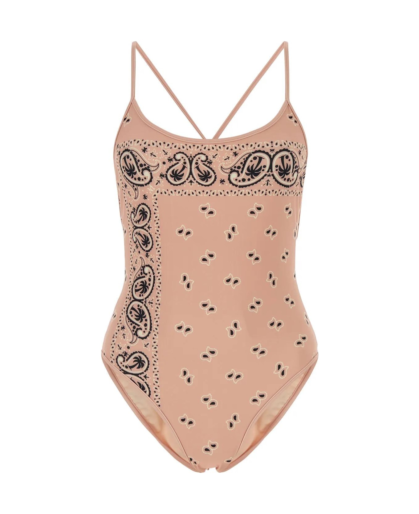 Palm Angels Printed Stretch Polyester Swimsuit - Pink