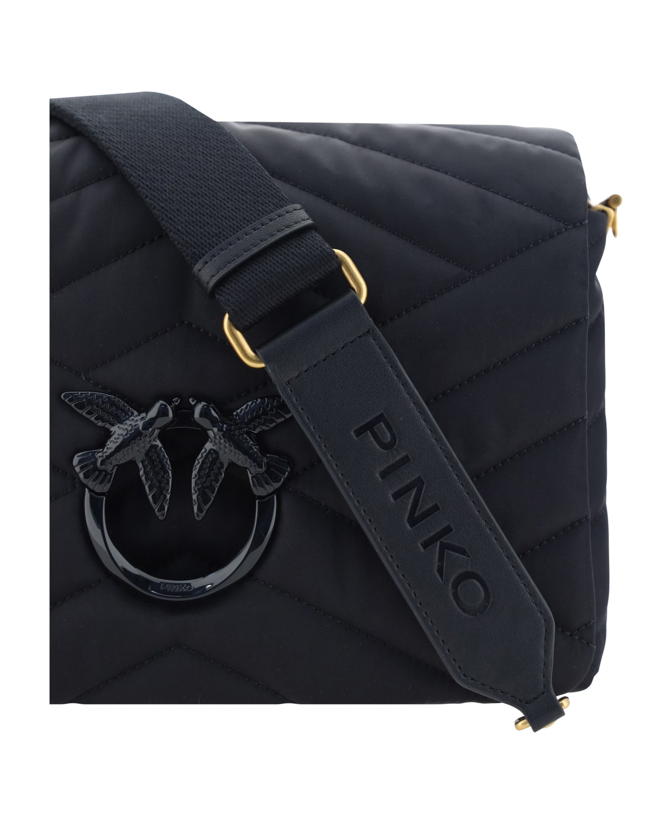 Pinko Love Click Shoulder Bag - Nero Limousine Block Color ショルダーバッグ