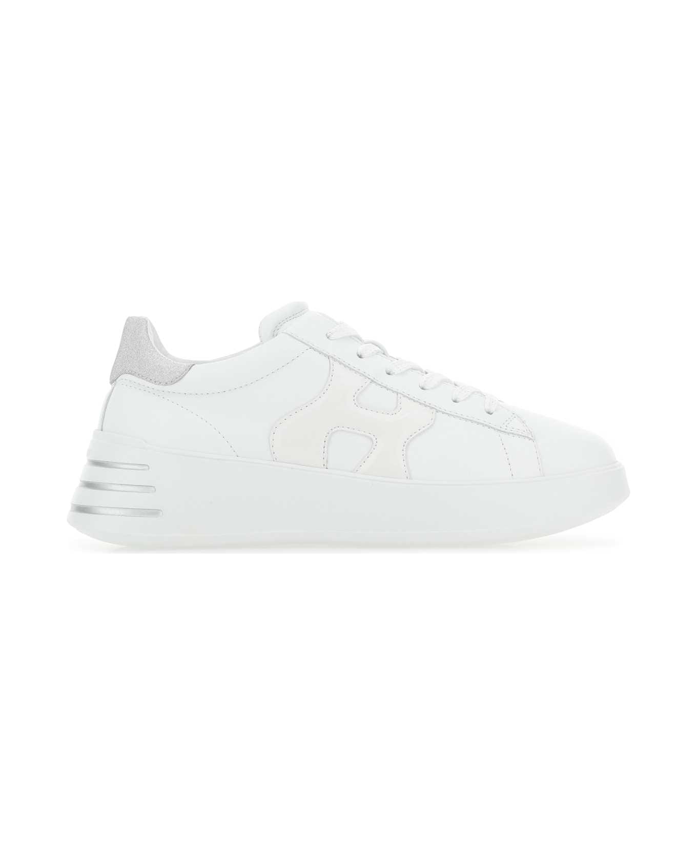 Hogan White Nappa Leather Rebel Sneakers - 0351