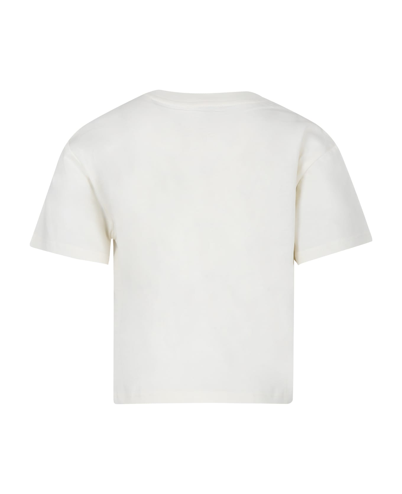 Lanvin Ivory T-shirt For Boy With Logo - Giallo