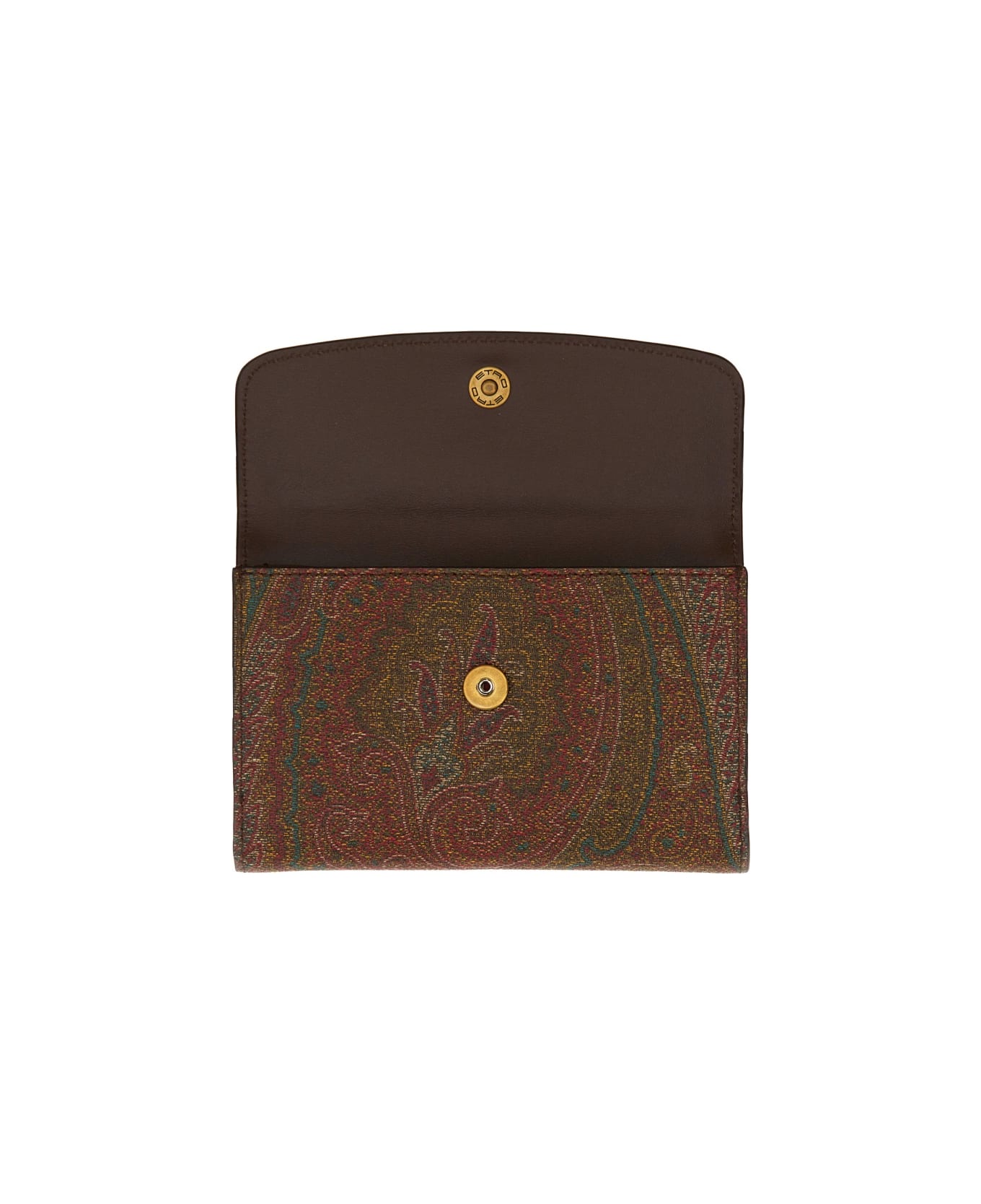 Etro Paisley Wallet - BROWN