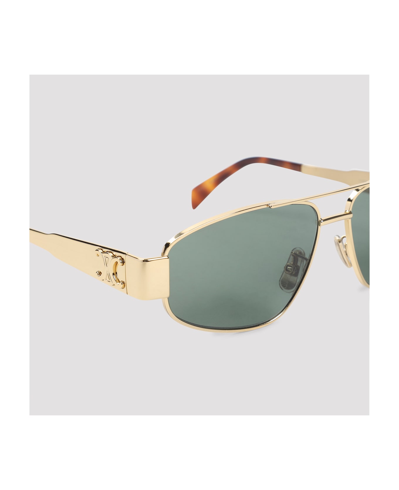 Celine Triomphe Metal 03 Sunglasses - Sg Gold Green