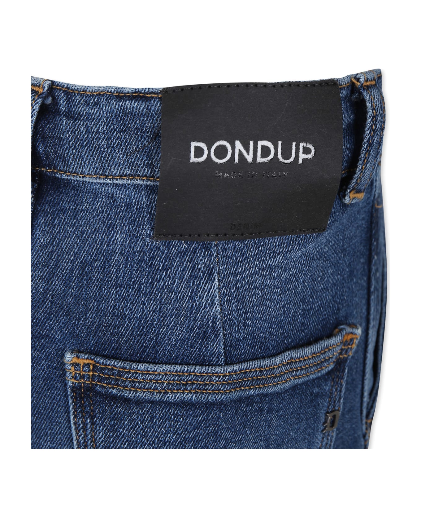 Dondup Blue Jeans For Boy With Logo - Denim