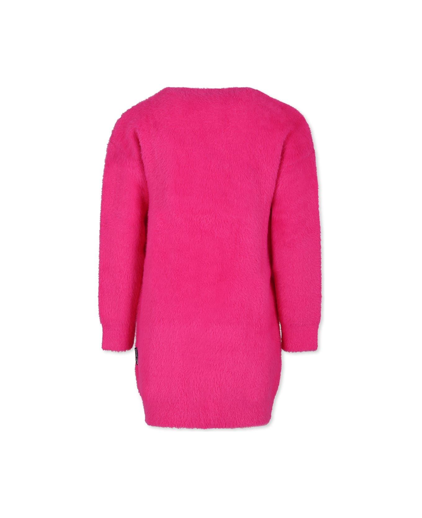 Little Marc Jacobs Fuchsia Dress For Girl With Logo - Fuchsia