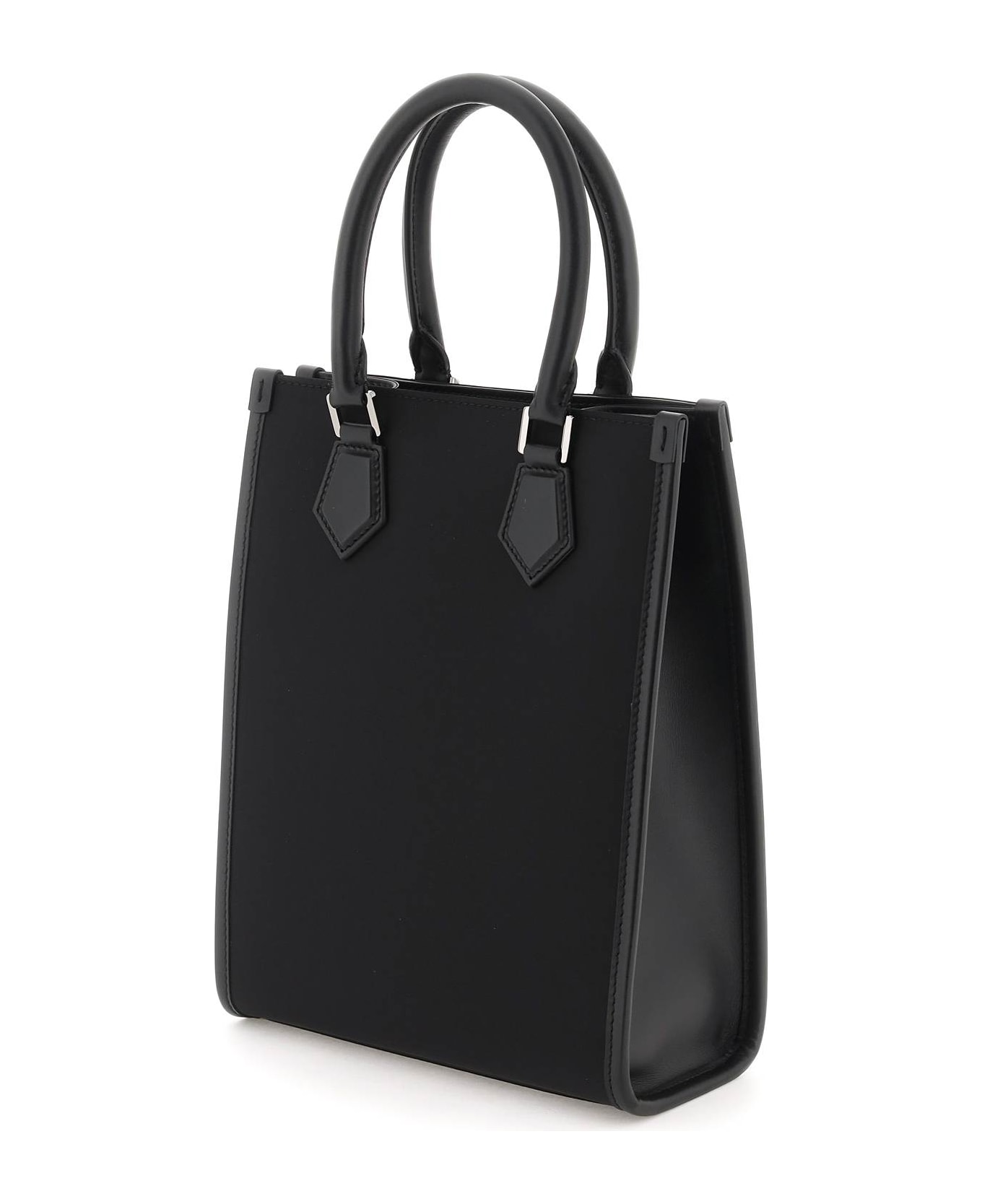Dolce & Gabbana Small Nylon Tote Bag With Logo - Nero/nero トートバッグ