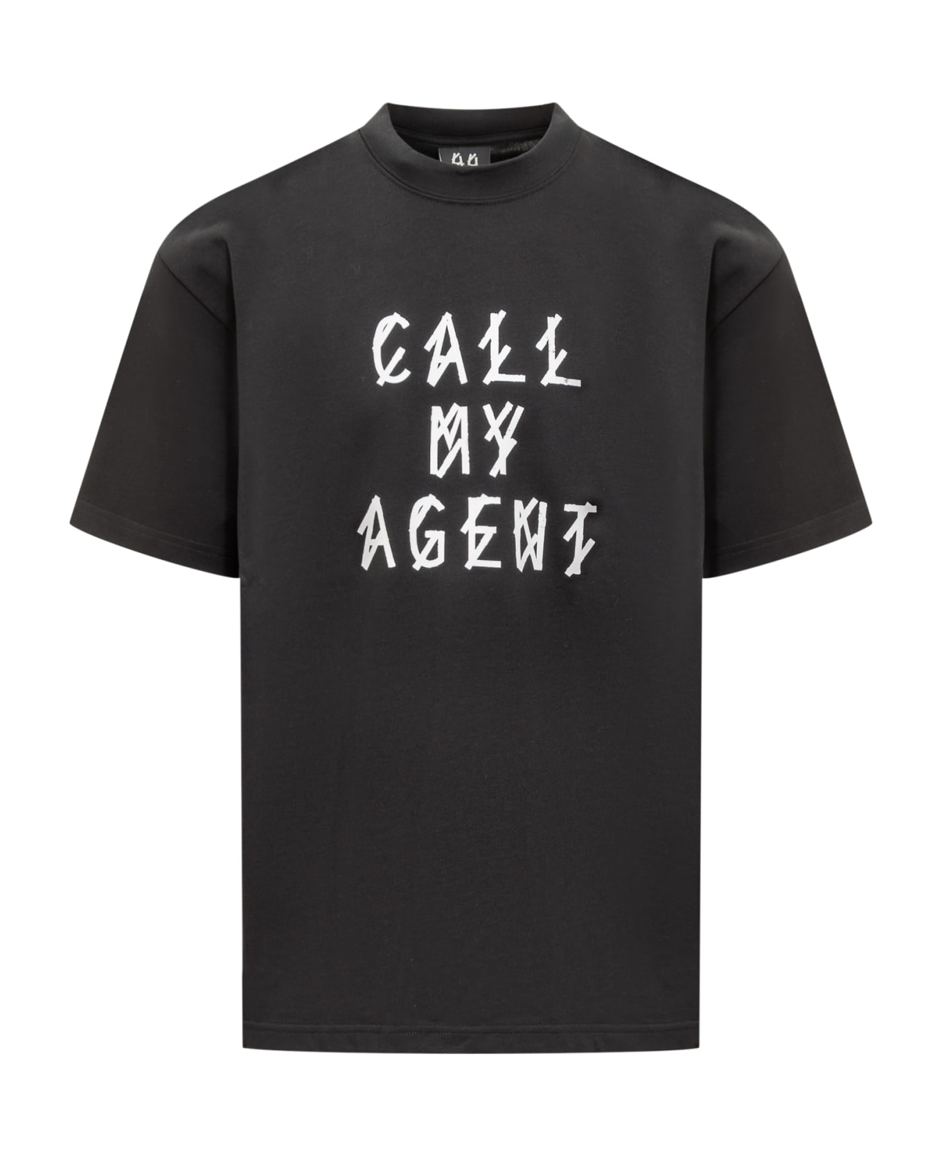 44 Label Group T-shirt With My Agent Print - BLACK-CALL MY AGENT