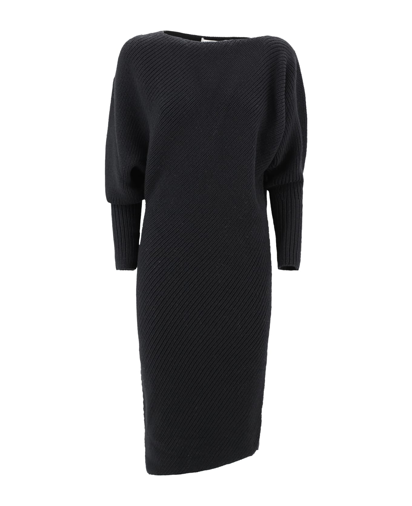 Philosophy di Lorenzo Serafini Chunky-knit Midi Dress - Black