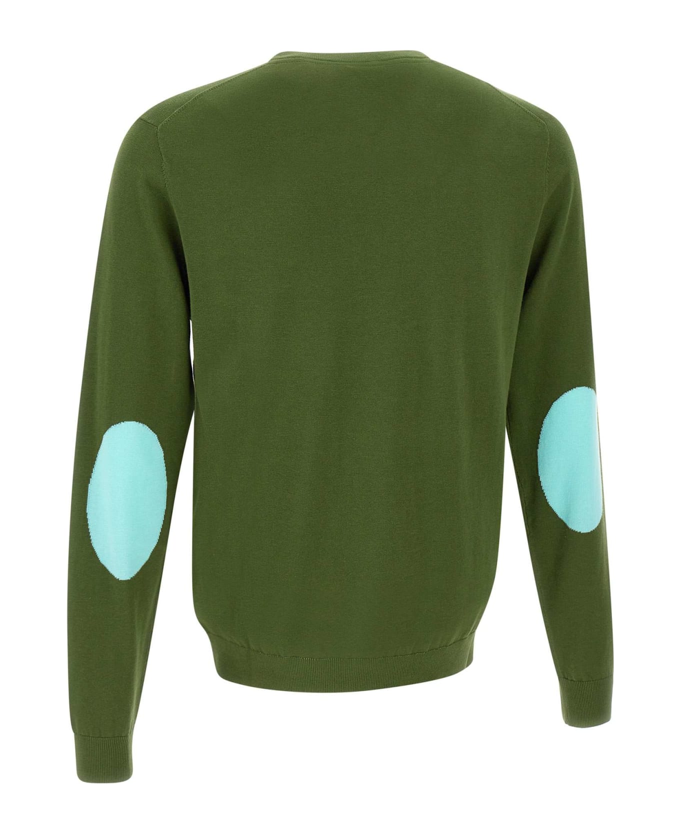 Sun 68 "round Elbow" Cotton Sweater - GREEN ニットウェア