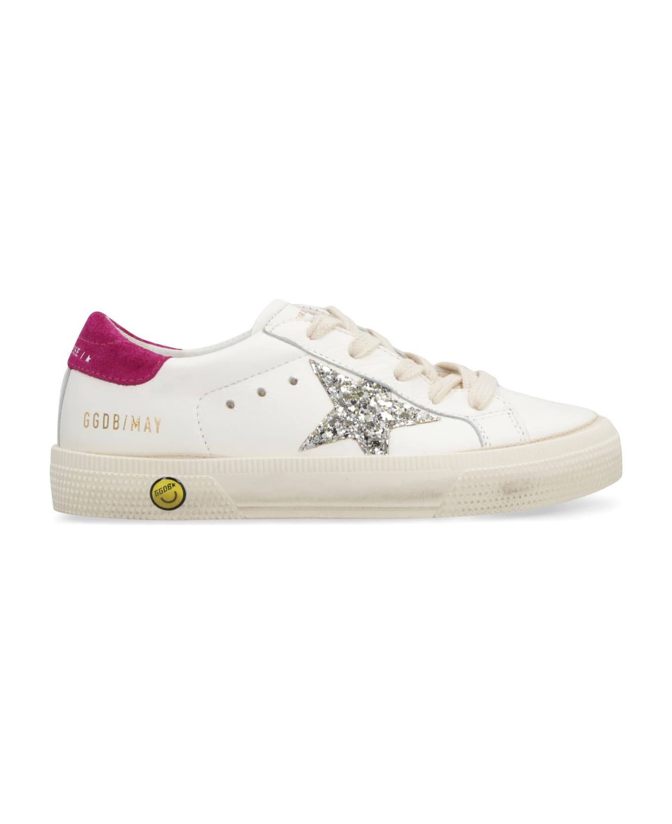 Golden Goose May Leather Sneakers - White