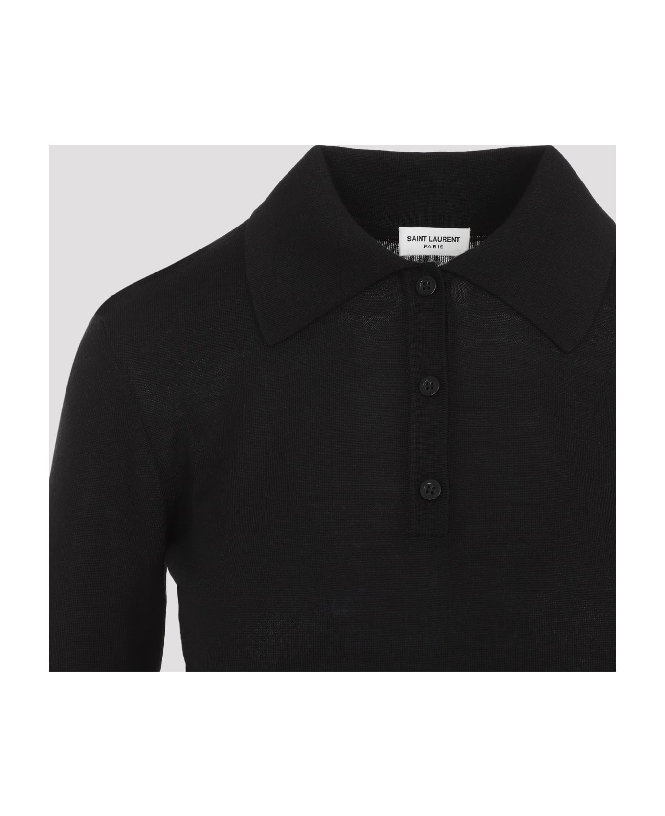 Saint Laurent Knit Polo - Noir