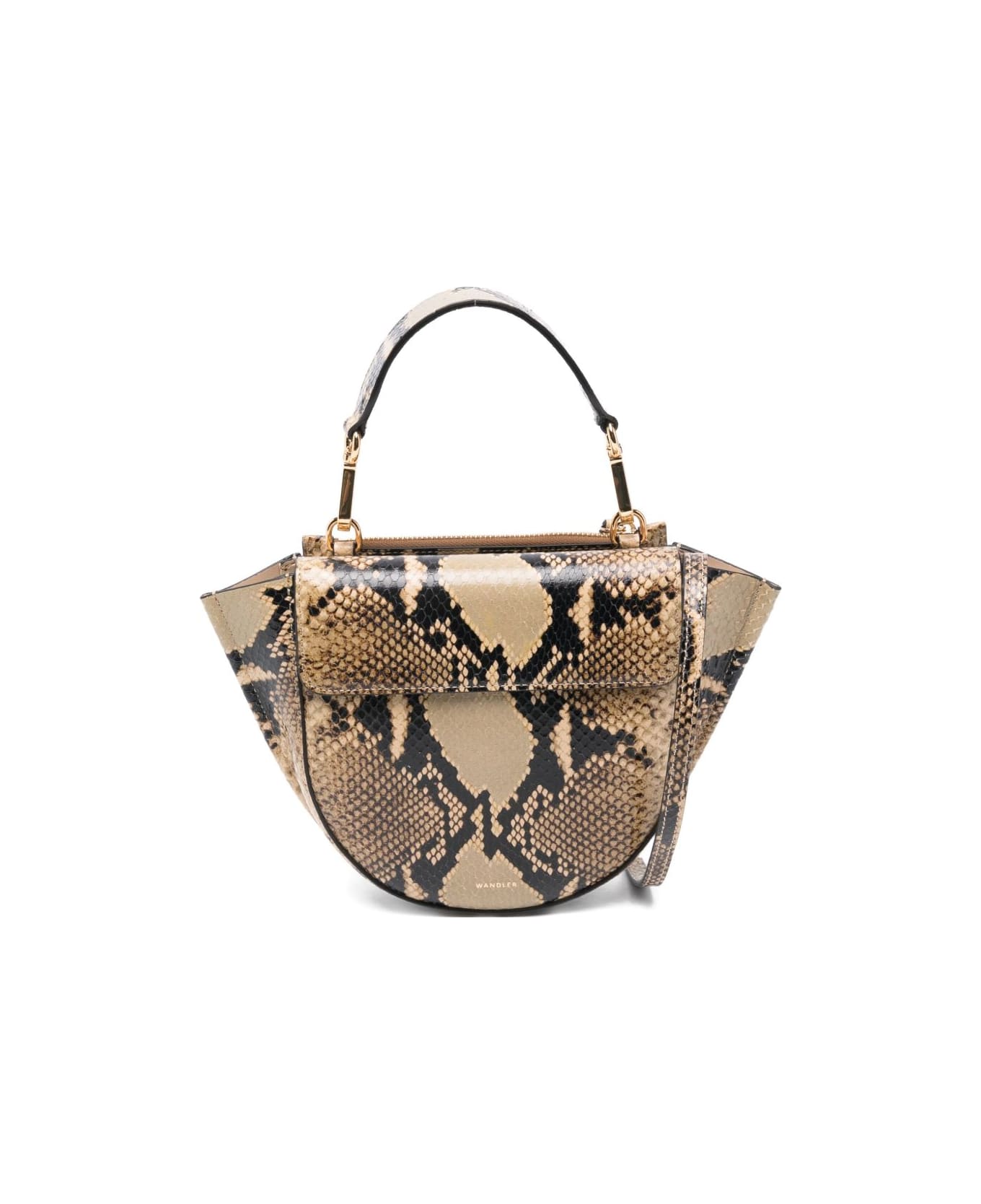 Wandler Hortensia Mini Bag In Beige Python - Beige