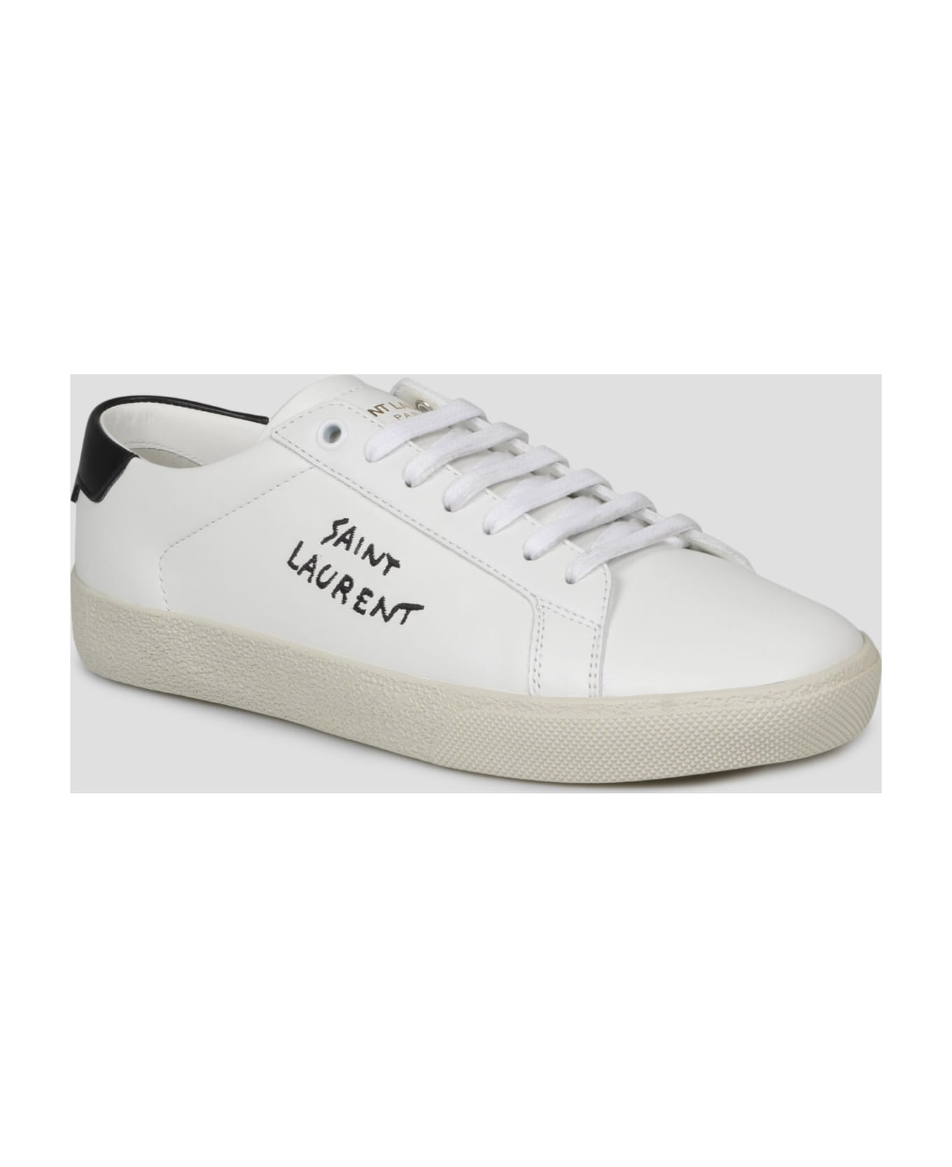 Saint Laurent Court Classic Sl/06 Embroidered leather - White