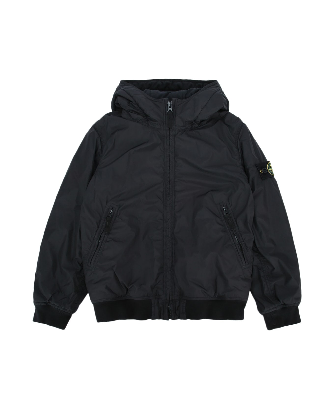 Stone Island Junior Short Parka - BLACK