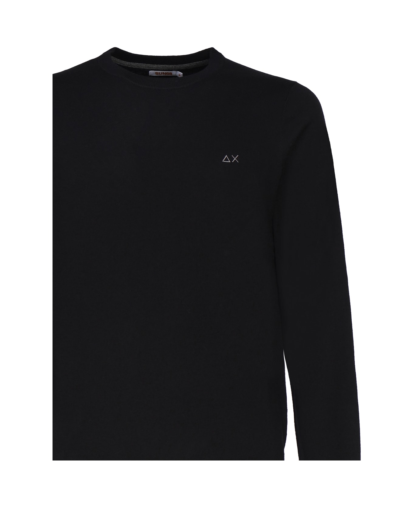Sun 68 Sweater With Logo - Black