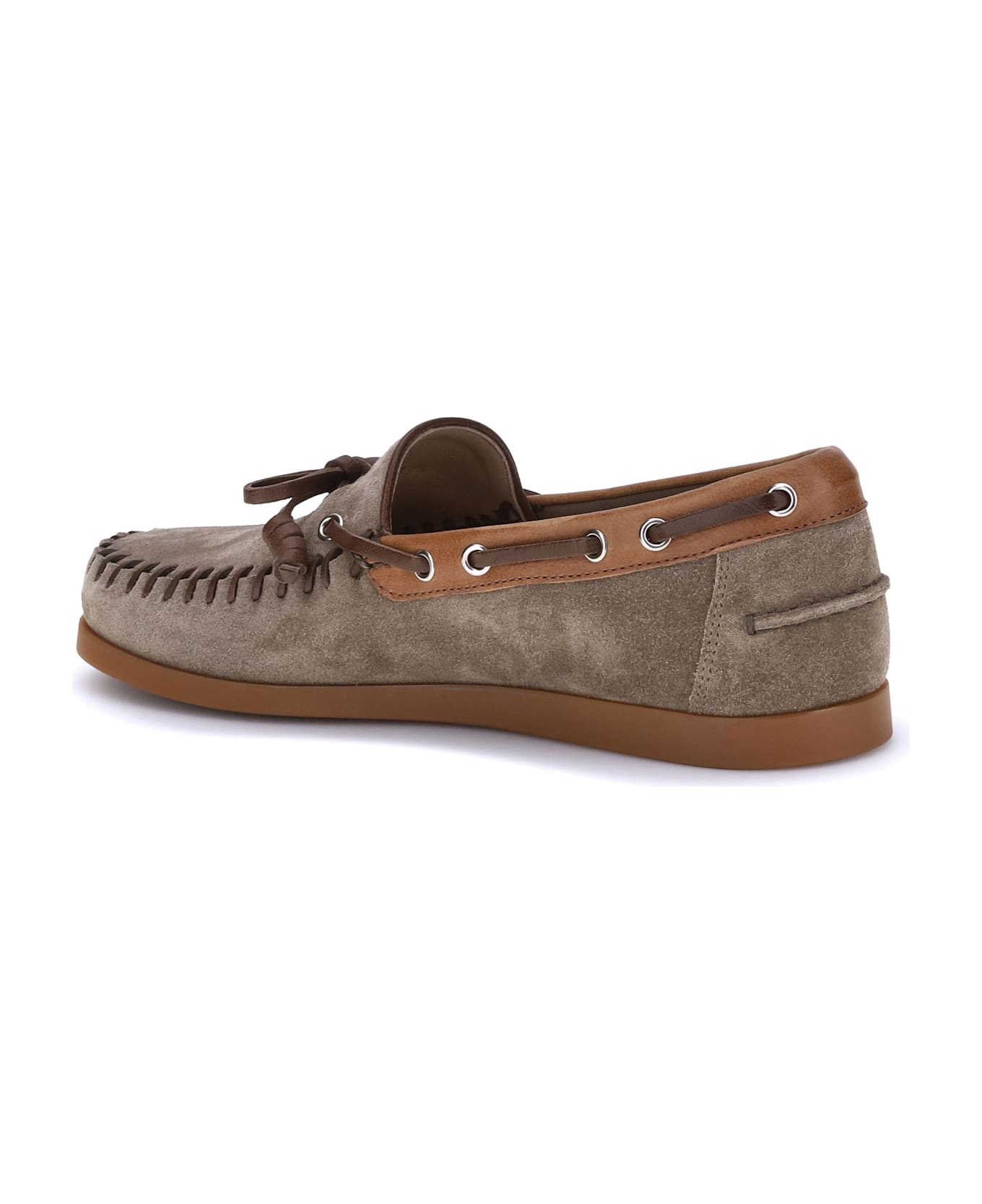Valentino Garavani Palm Avenue Boat Loafers - BEIGE