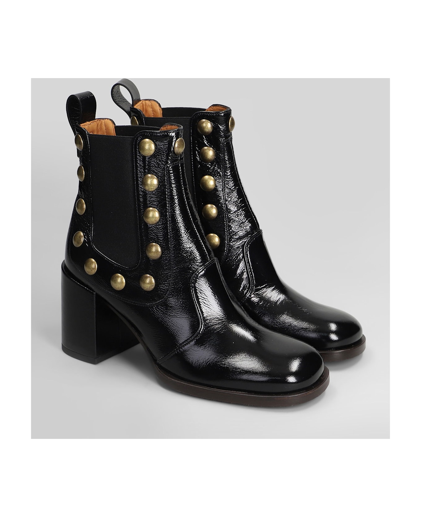 Chie Mihara Nuzai-p High Heels Ankle Boots In Black Leather - black