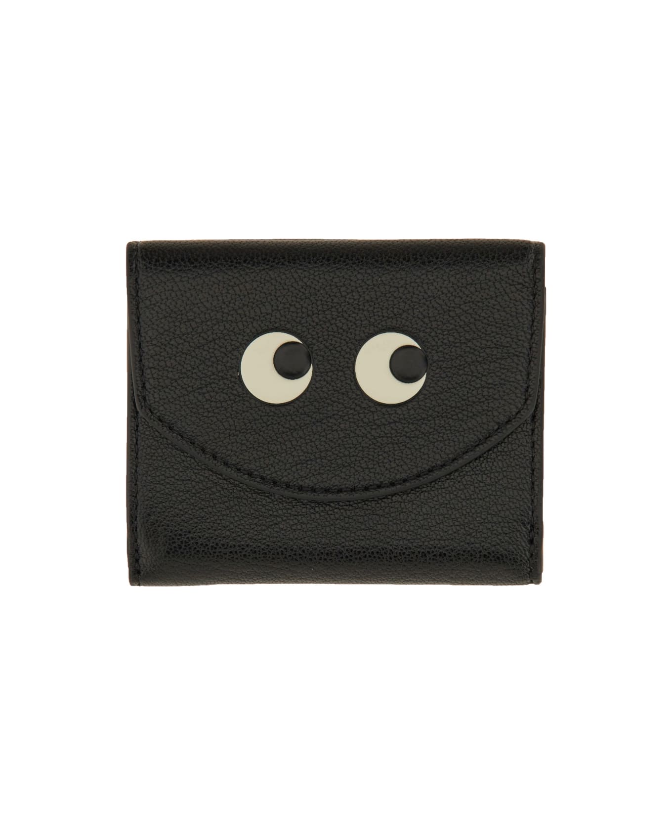 Anya Hindmarch Trifold Mini "eyes" Wallet - BLACK