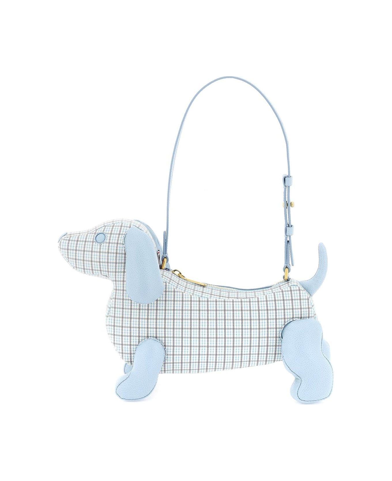 Thom Browne Hector Check-pattern Zipped Handbag - Clear Blue