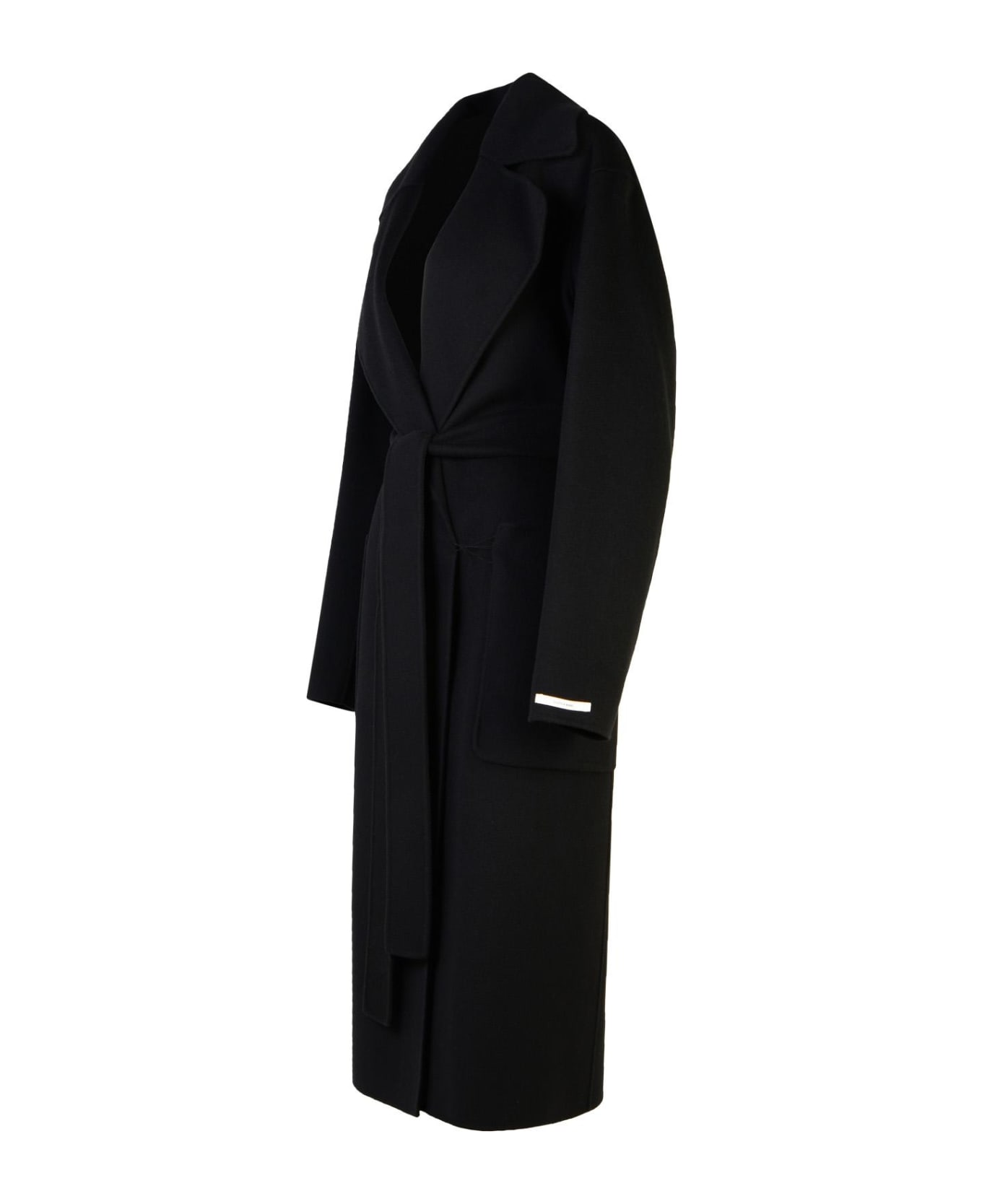 SportMax 
veleno
 Black Wool Coat - Black