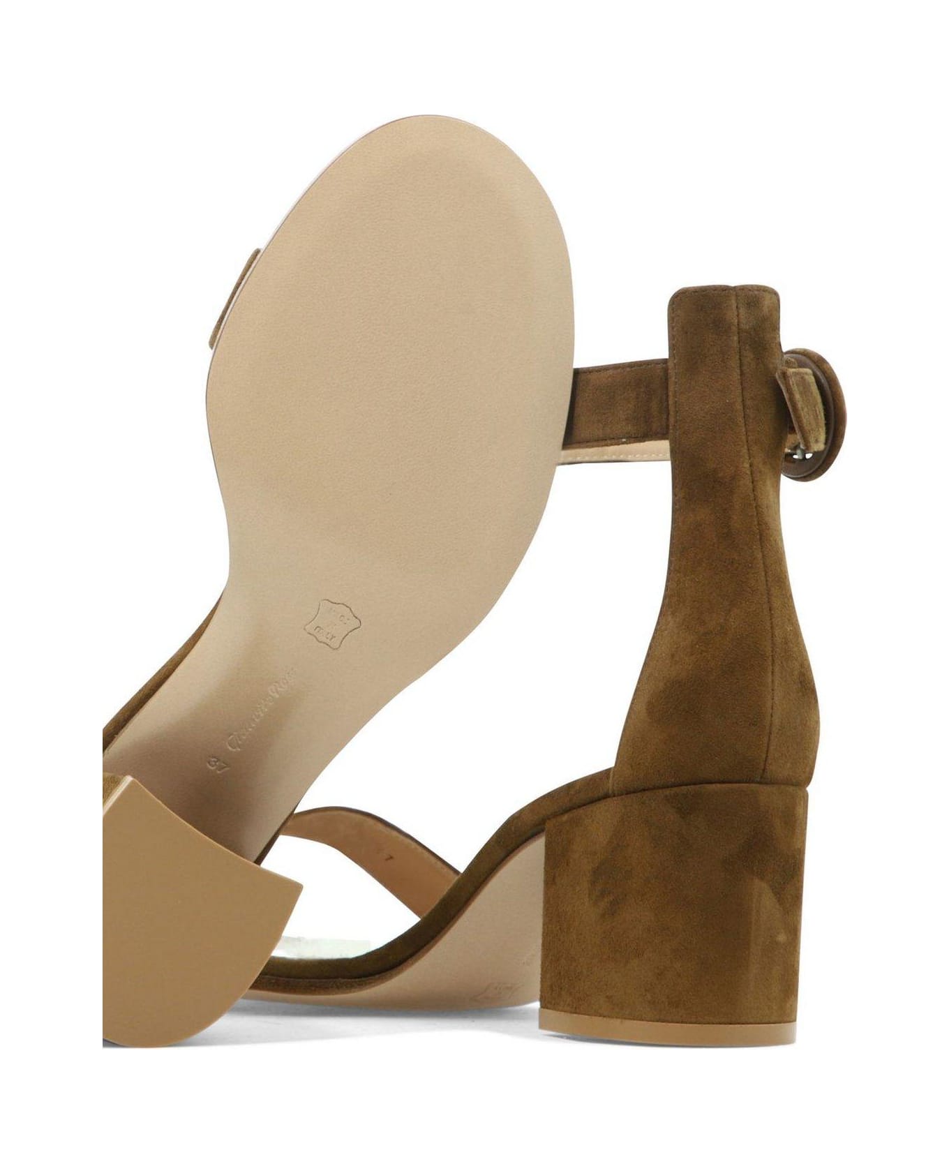 Gianvito Rossi Versilia Ankle Strap Sandals - Beige