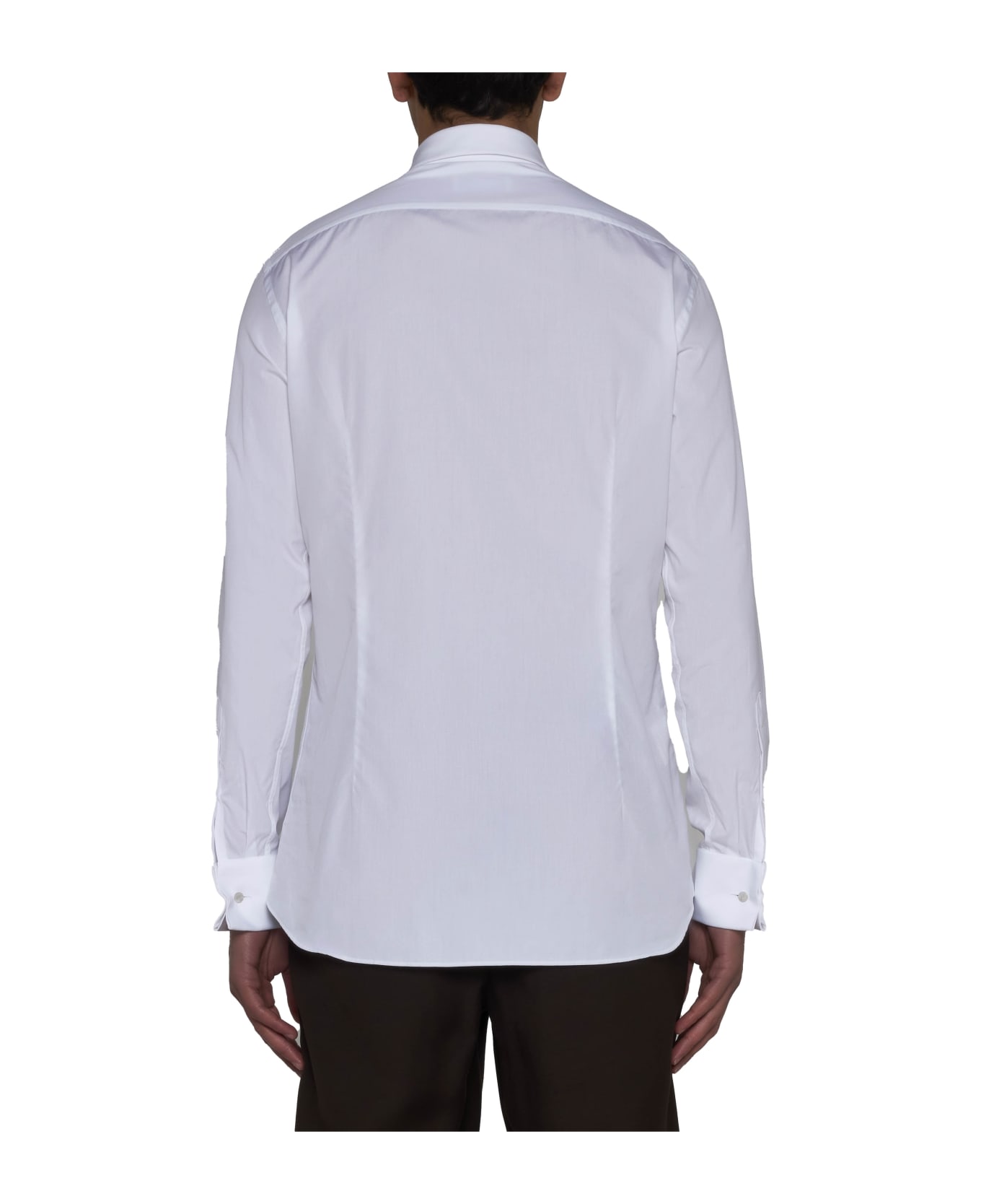 Lardini White Cotton Shirt - 100 シャツ