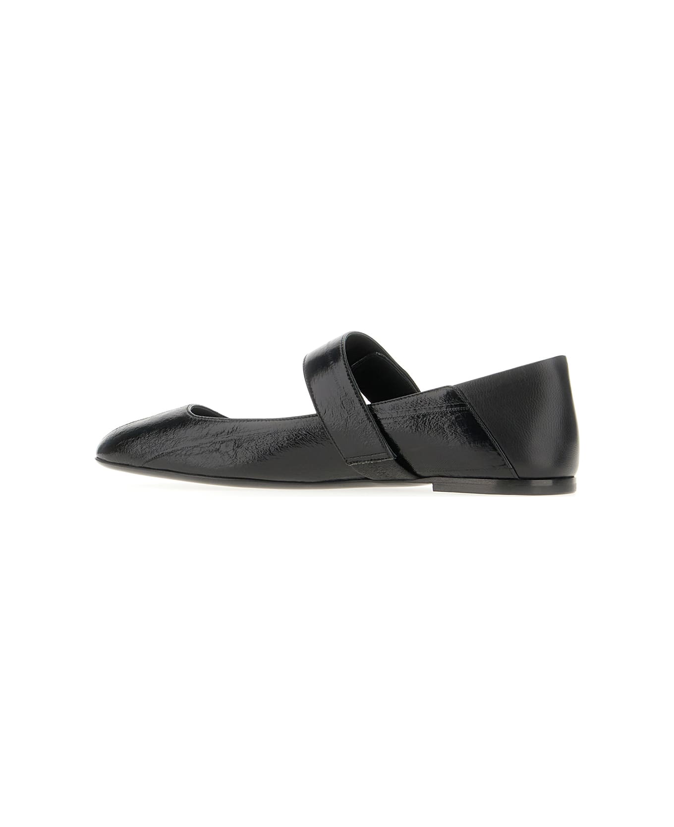 Valentino Garavani Black Leather Ballerinas - NERONERO