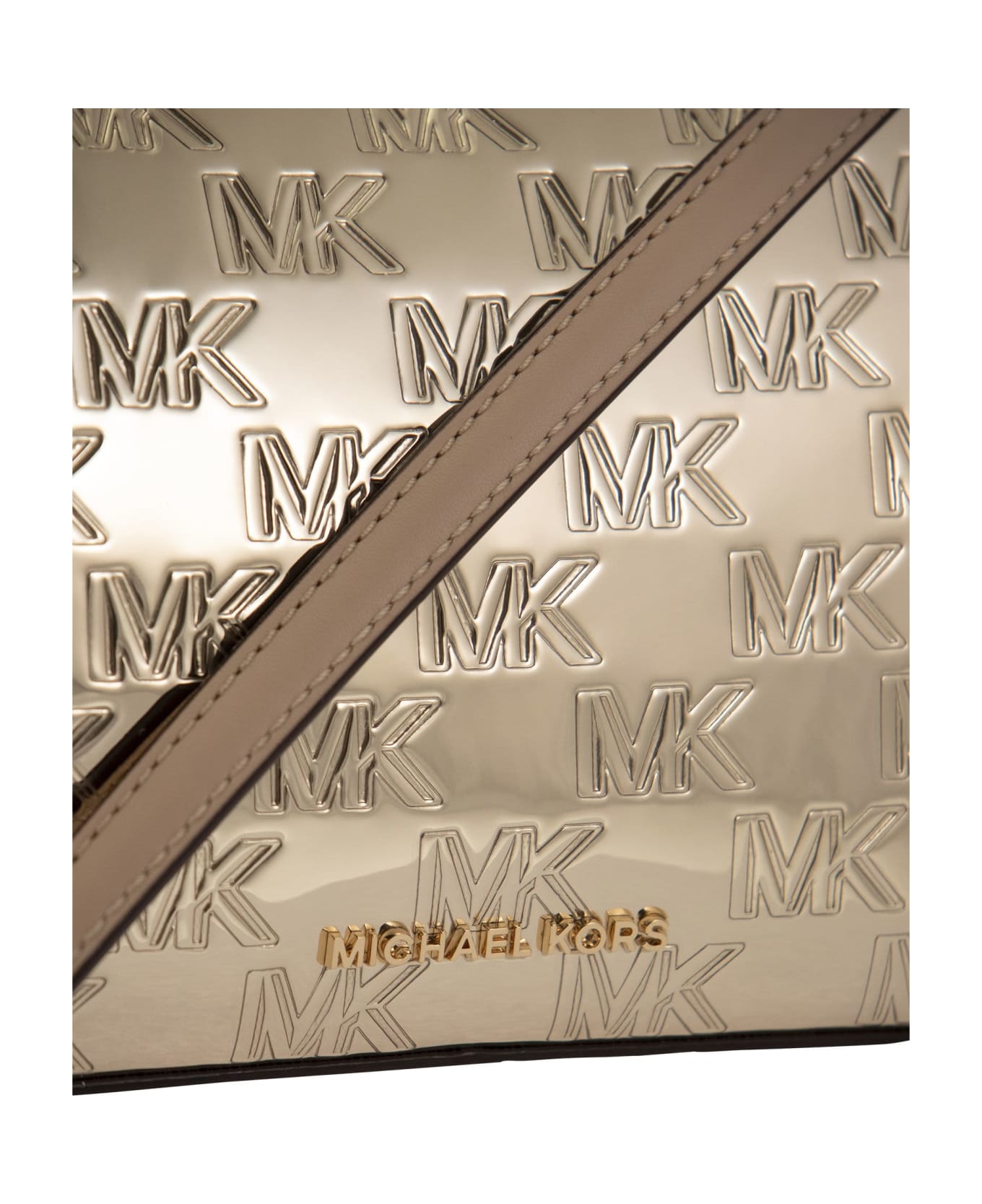 Michael Kors Clutch Bag With Logo - Gold ショルダーバッグ