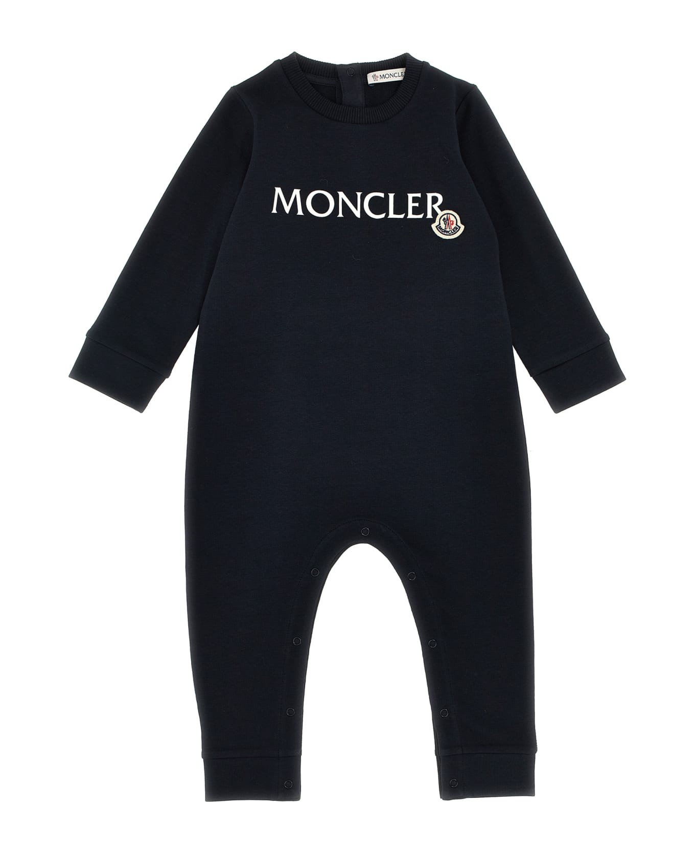 Moncler Logo Print Bib - Blue ボディスーツ＆セットアップ