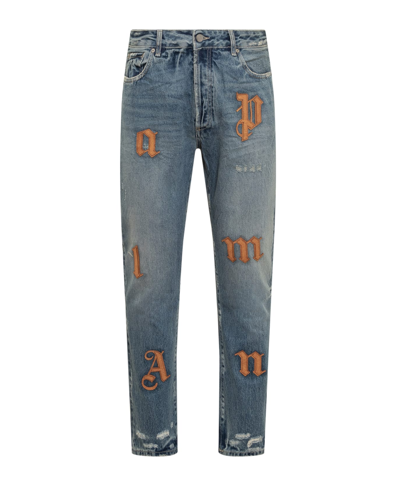 Palm Angels Jeans With Logo - LIGHT BLUE