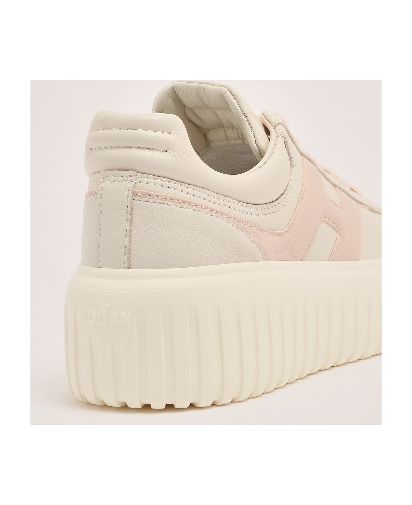Hogan H Stripes H Spezzata Sneaker - MASTICE-ROSA