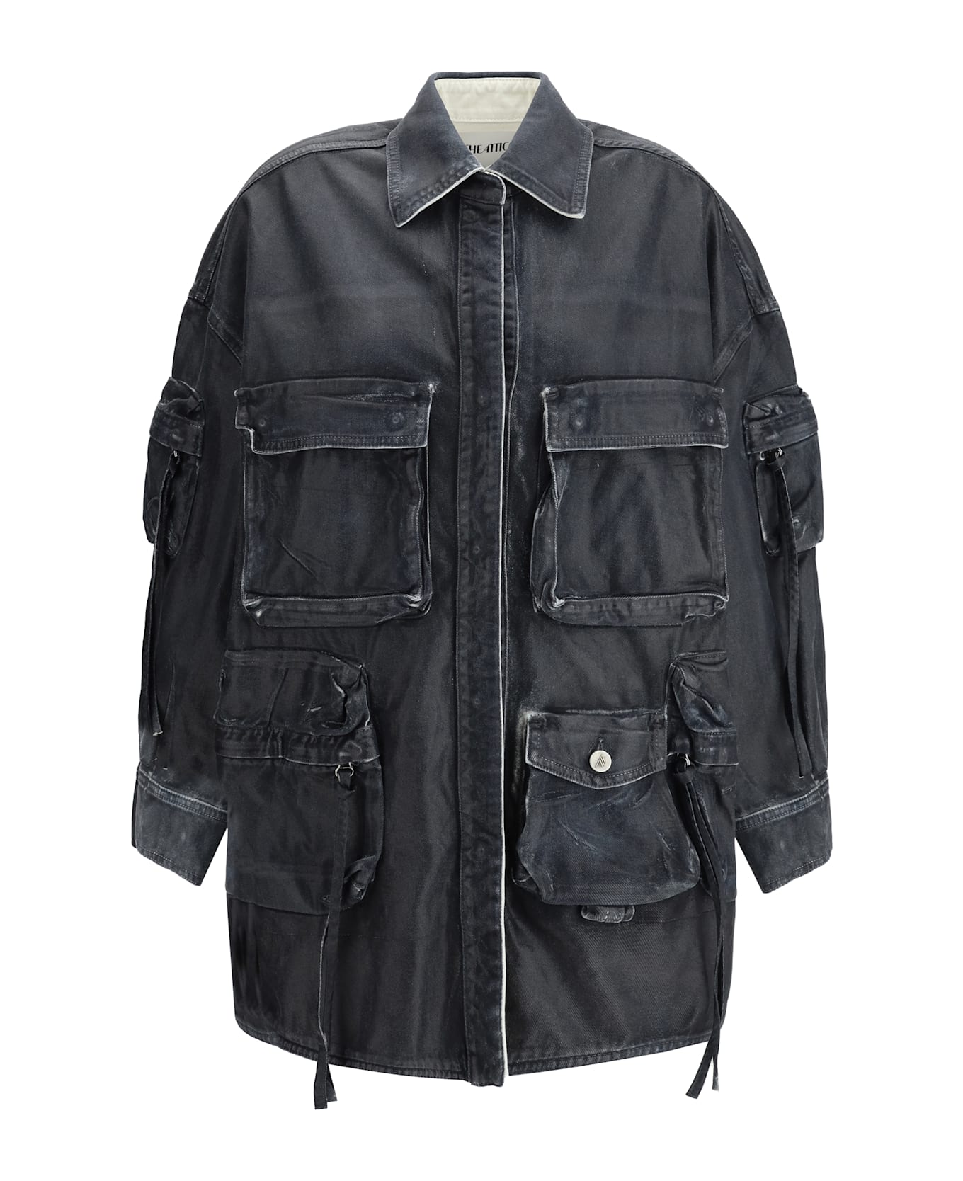 The Attico Fern Denim Jacket - Navy Blue