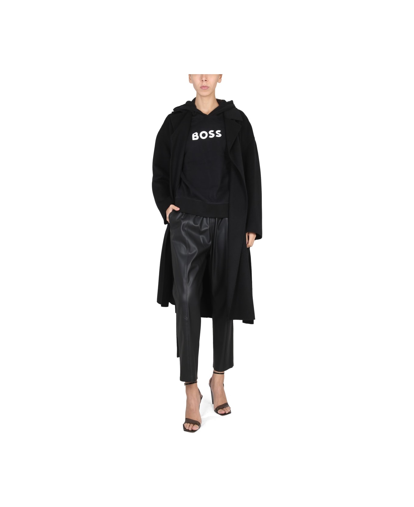 Hugo Boss Wool Blend Coat - BLACK