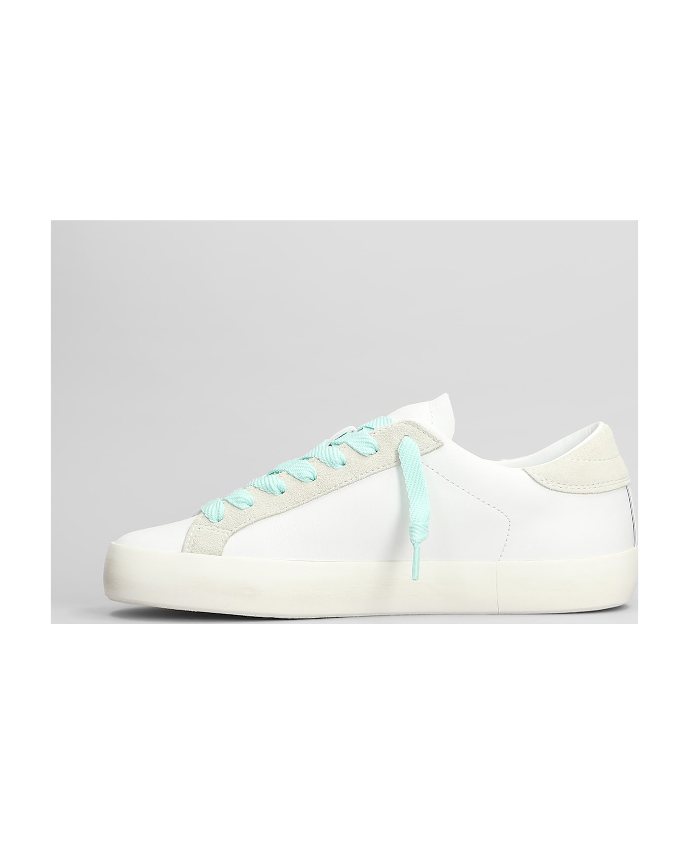 D.A.T.E. Hill Low Sneakers In White Leather - white