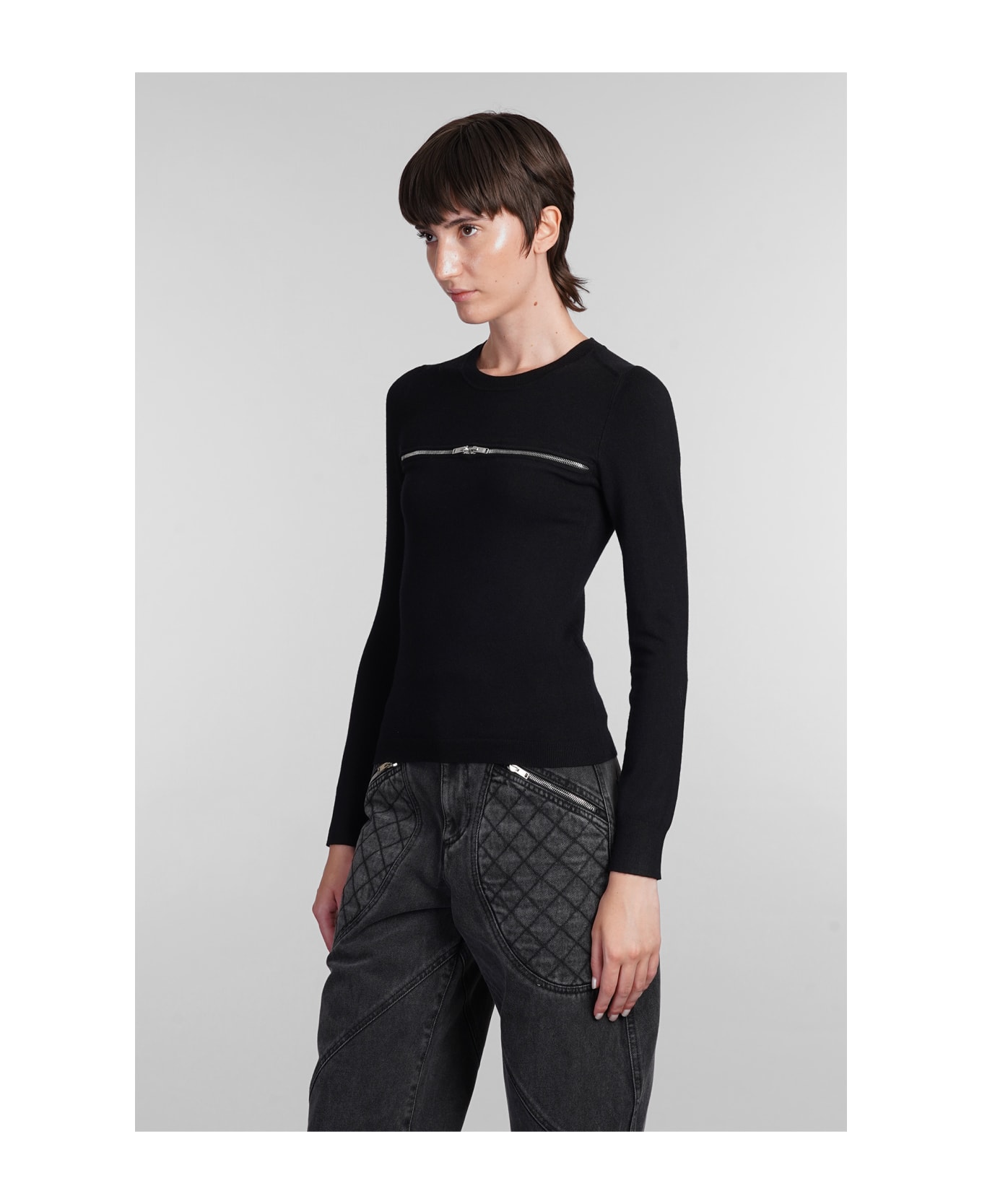 Isabel Marant Gio Knitwear In Black Viscose - black