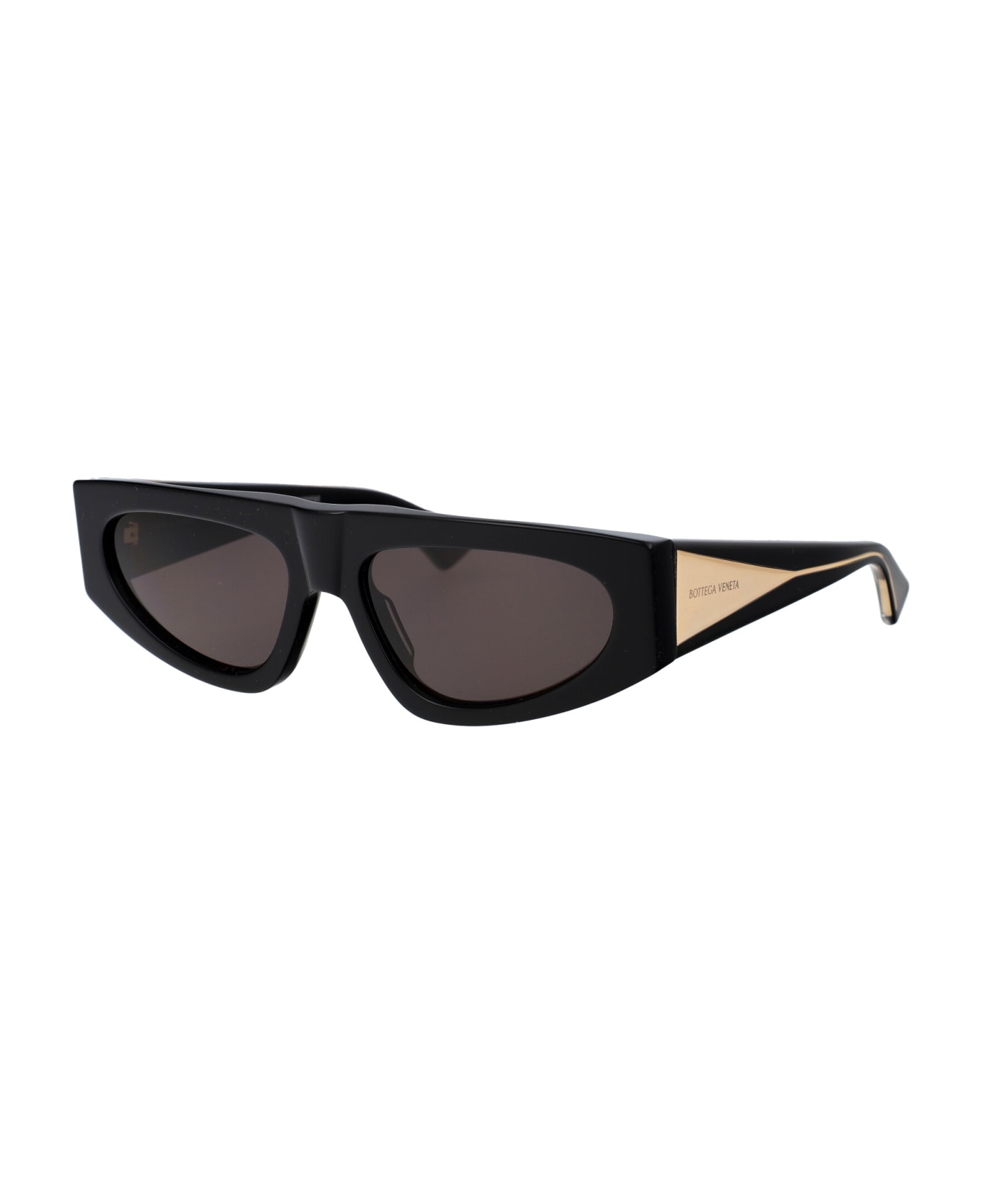 Bottega Veneta Eyewear Bv1277s Sunglasses - 001 BLACK CRYSTAL GREY