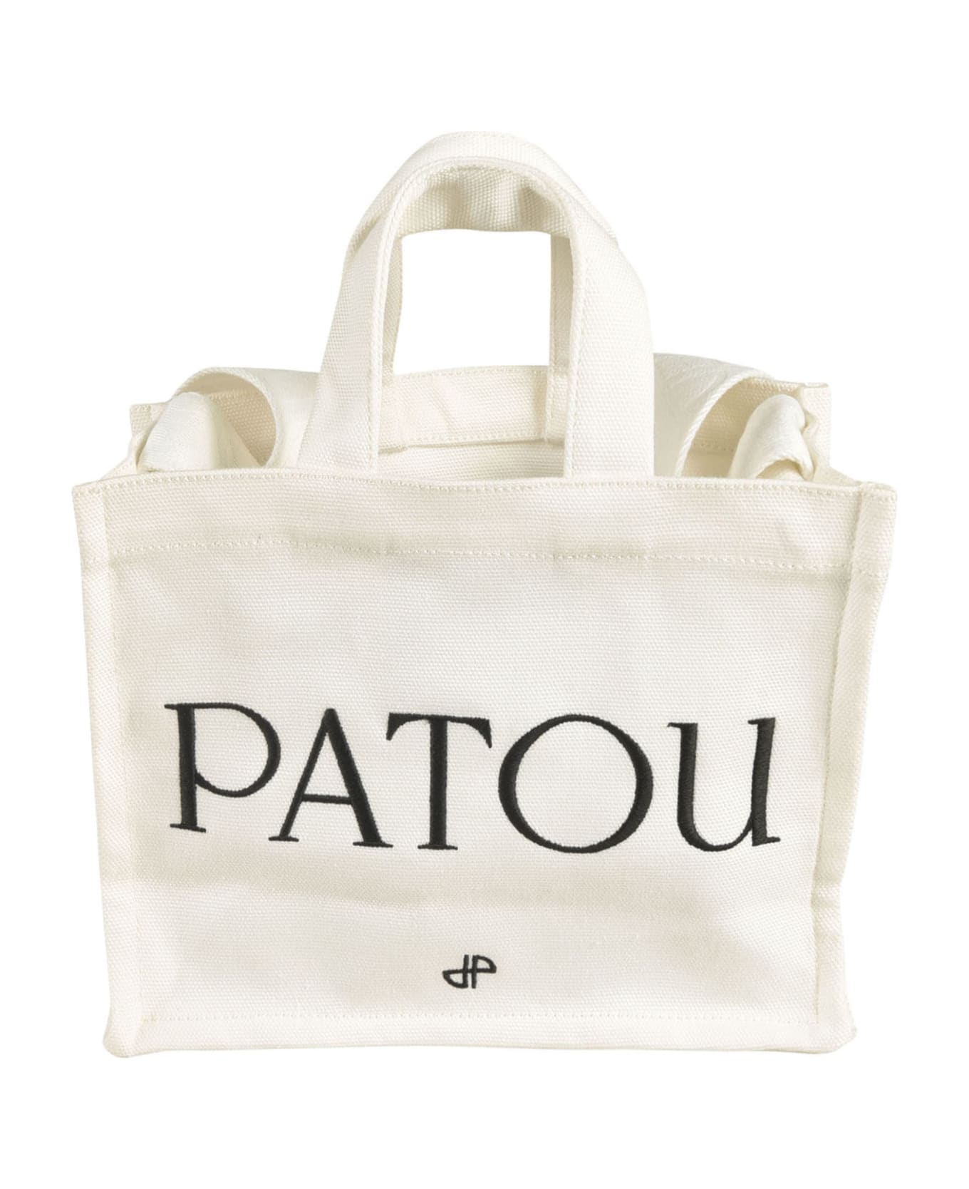 Patou Logo Print Tote - White