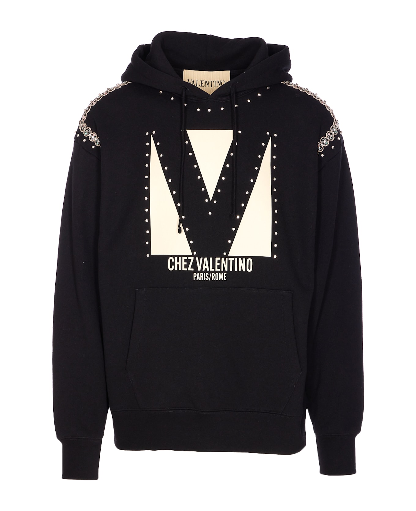Valentino Garavani Chez Valentino Logo Hoodie - Black