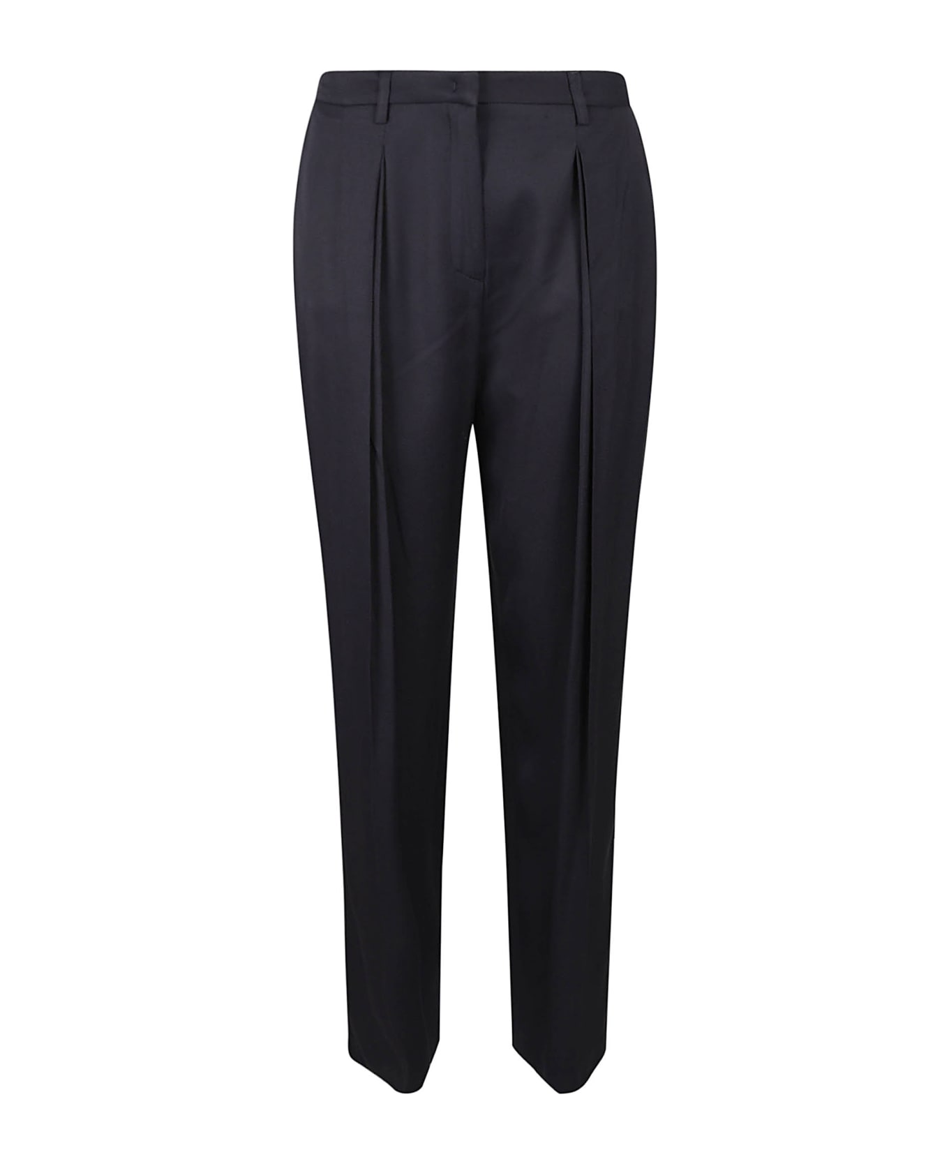 Fabiana Filippi Regular Fit Plain Trousers - Blue Inchiostro