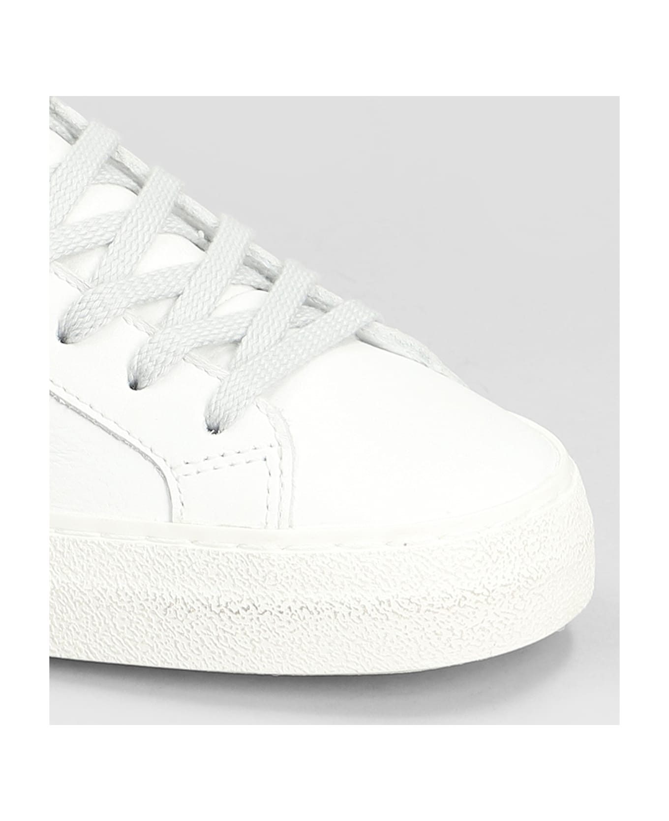 D.A.T.E. Hill Low Sneakers In White Suede And Leather - white