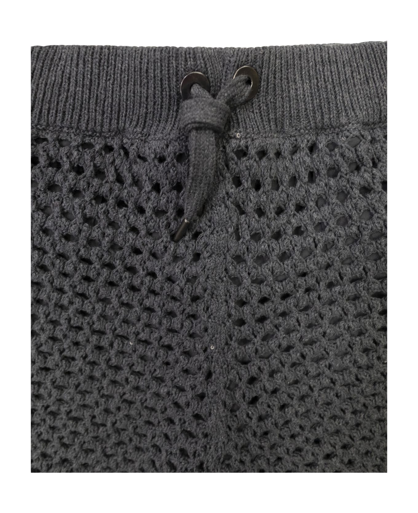 Brunello Cucinelli Dazzling Cotton Knit Shorts - Lead ボトムス