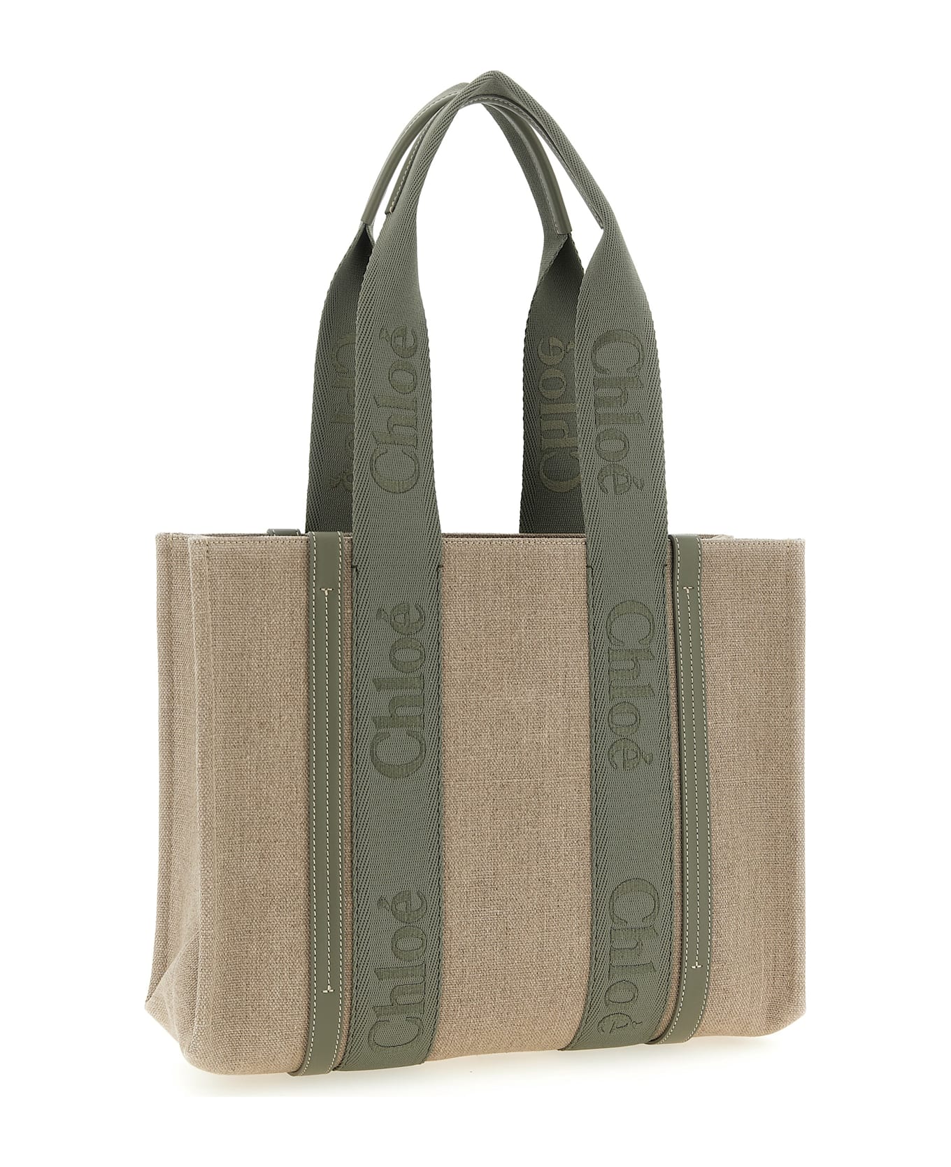 Chloé Medium 'woody' Shopping Bag - Green