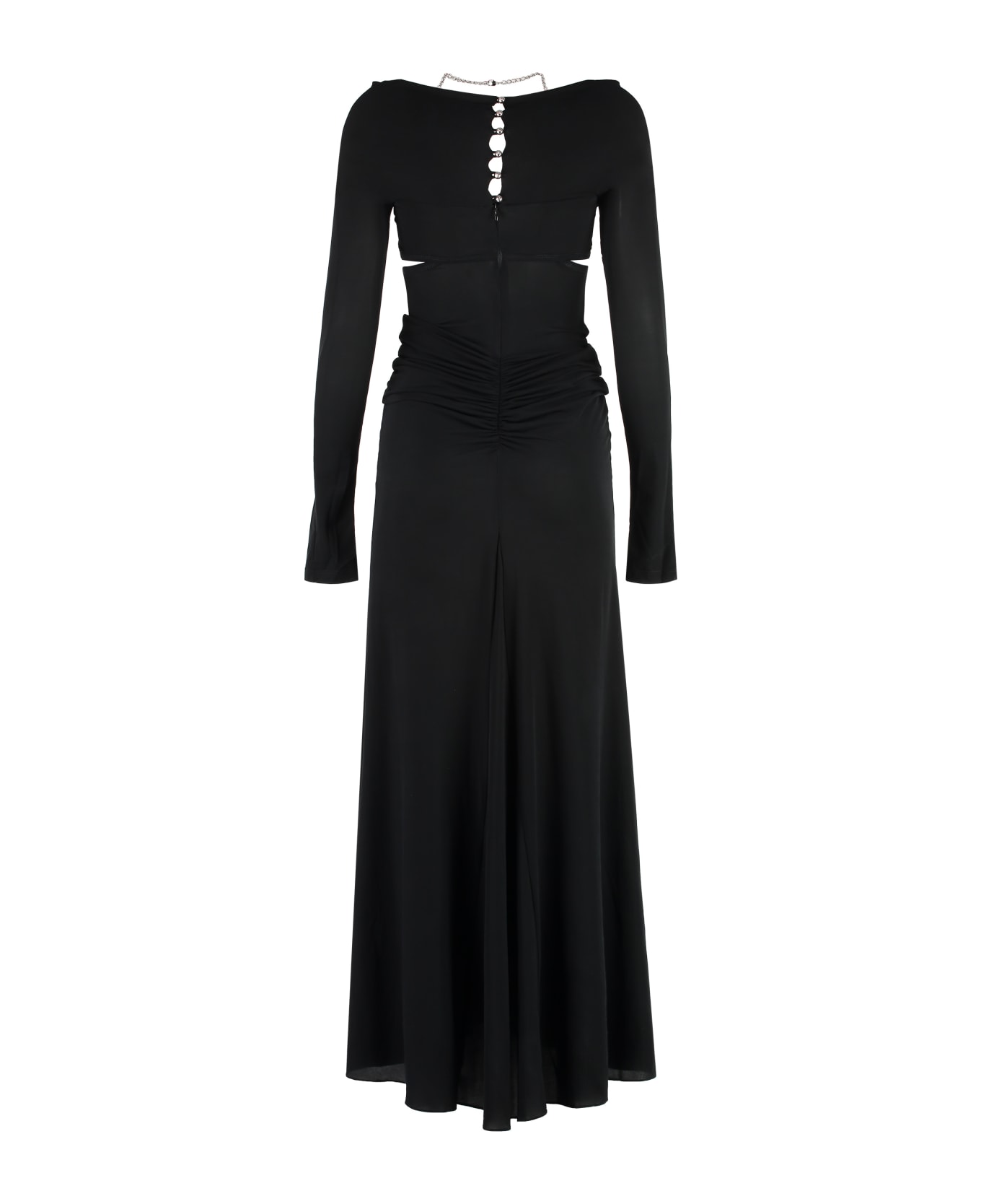 Paco Rabanne Draped Jersey Dress - black