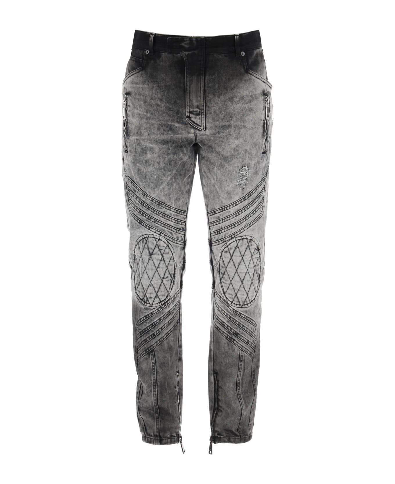 Balmain Motor Slim Fit Jeans - GRIS CLAIR DELAVE (Grey) デニム