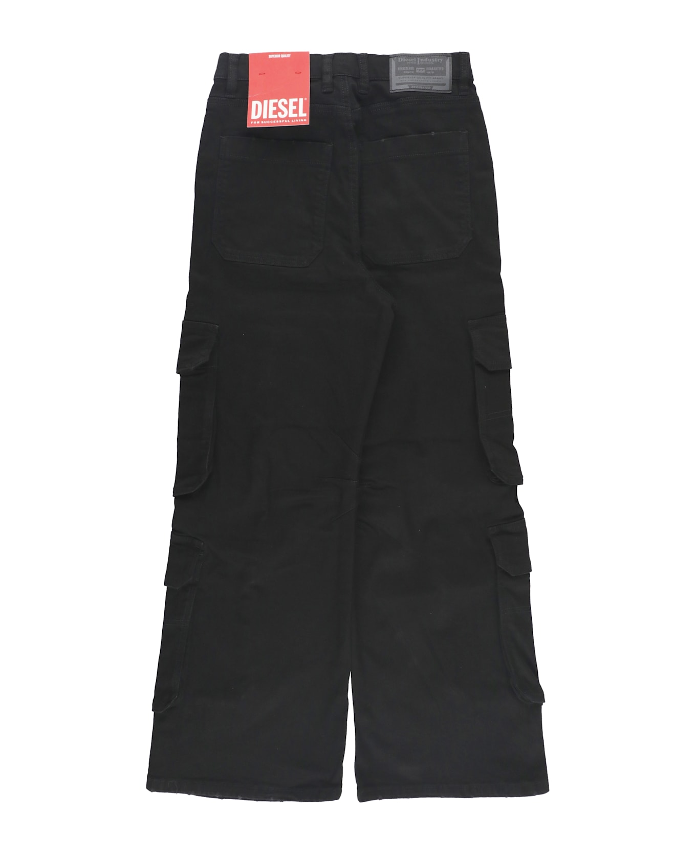 Diesel Argjx Cotton Pants - Black