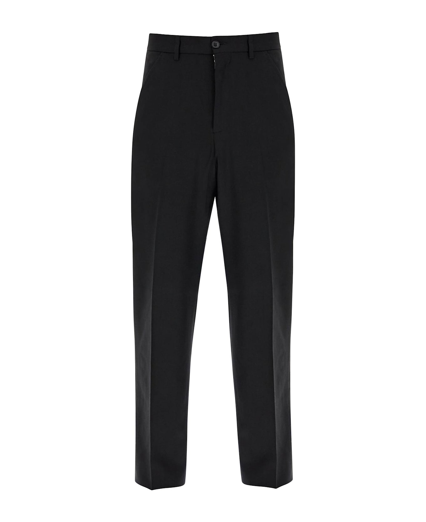 Our Legacy Combed Wool Chino 22 Trousers - BLACK WORSTED WOOL (Black)