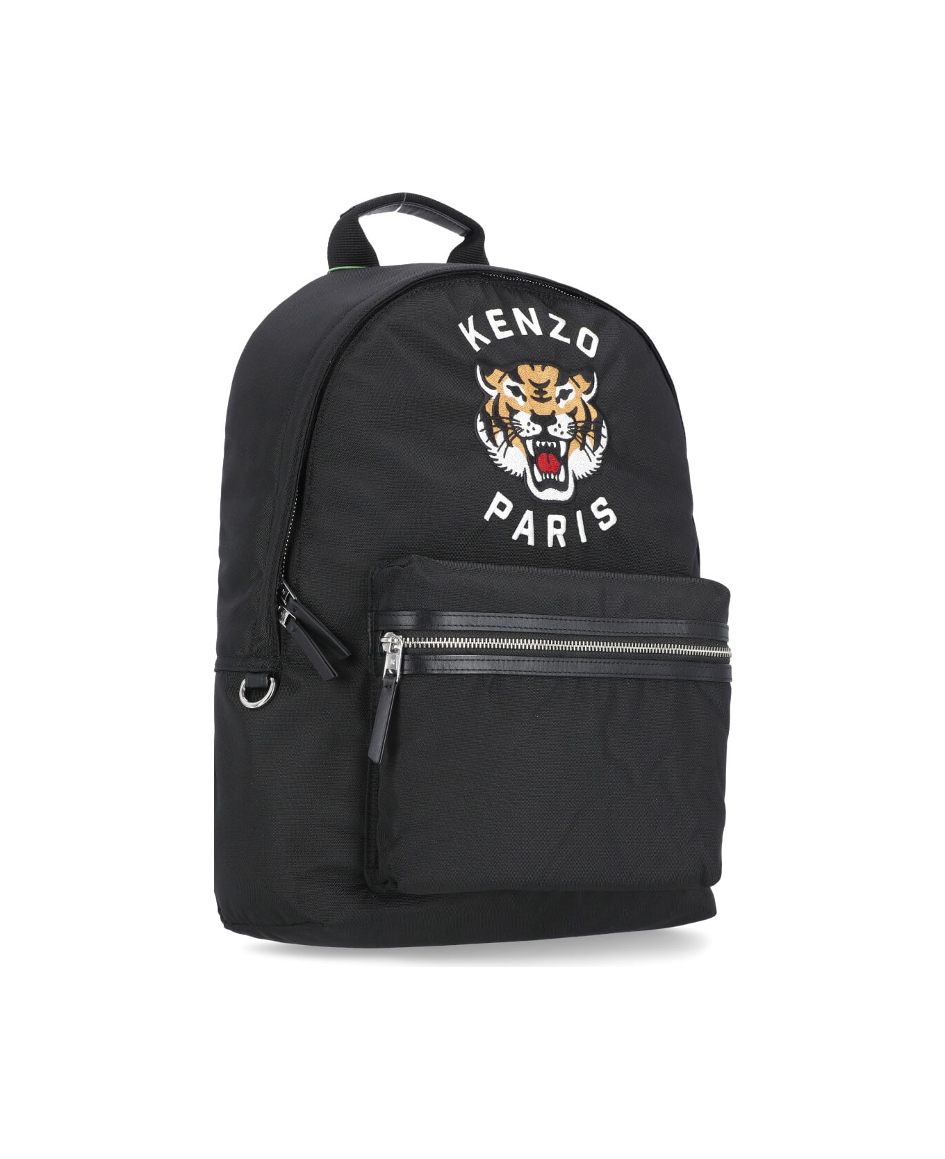 Kenzo Logo Embroidery Backpack - Black バックパック