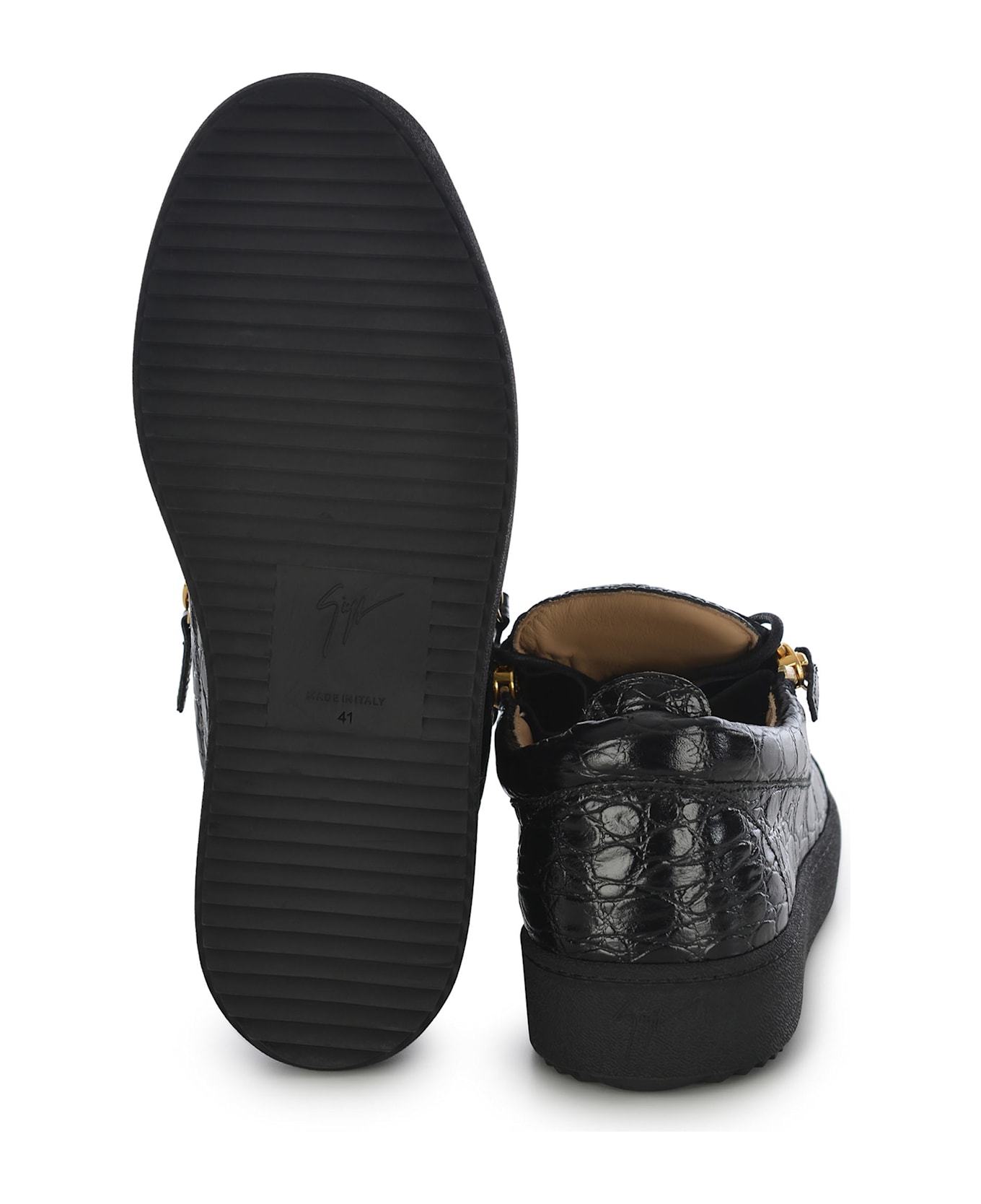 Giuseppe Zanotti Sneakers Giuseppe Zanotti "frenkie" Made Of Leather - Black