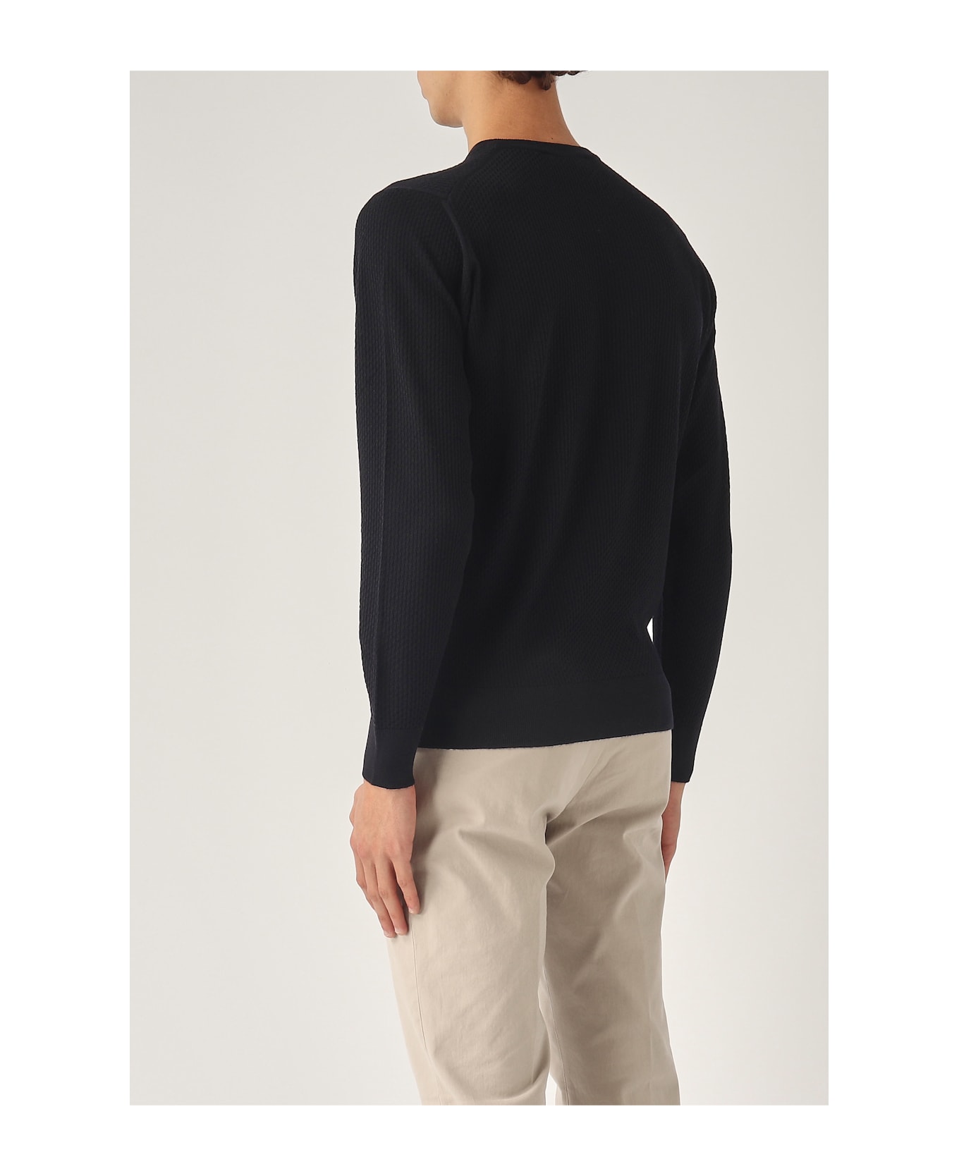 Filippo De Laurentiis Girocollo Manica Lunga Sweater - NAVY