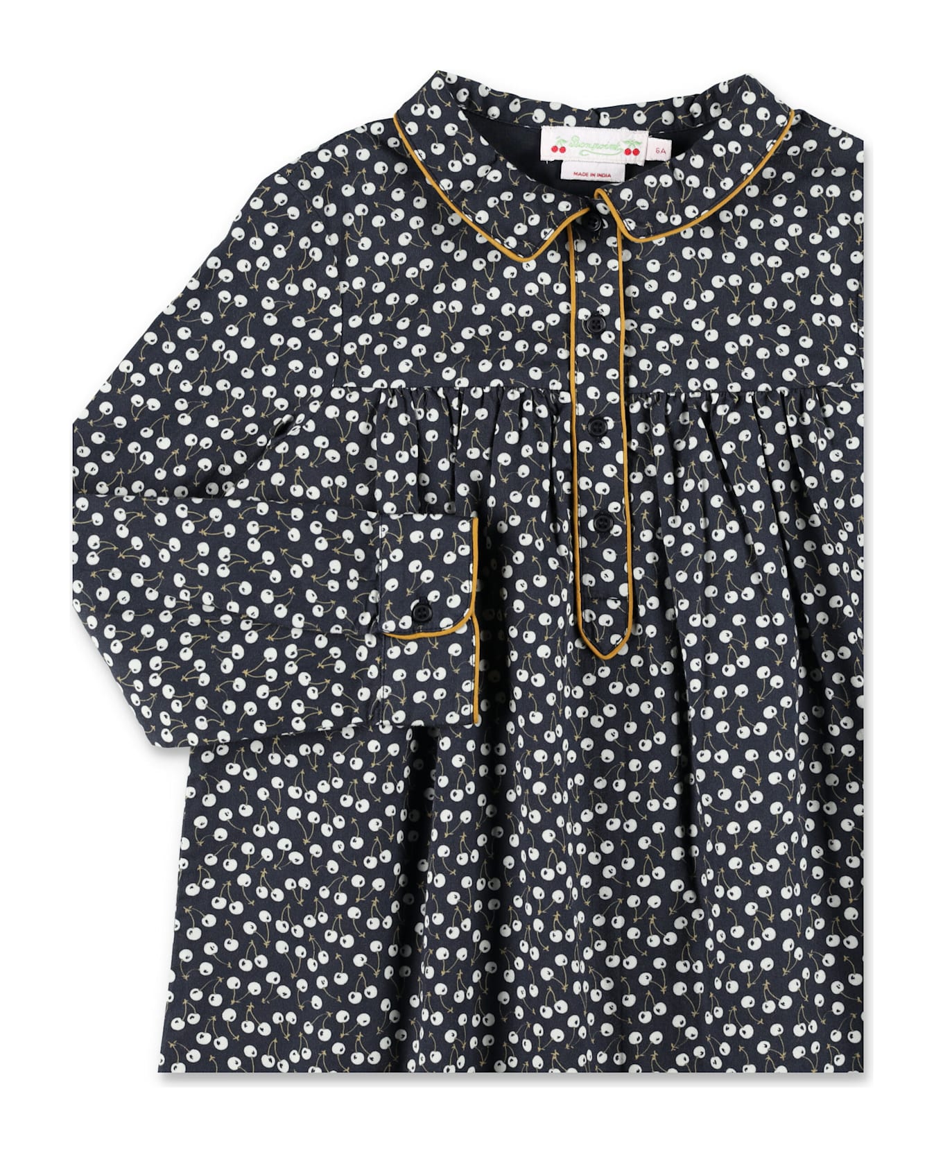 Bonpoint Dorothée Cherry Print Girl
s Dress - BLUE