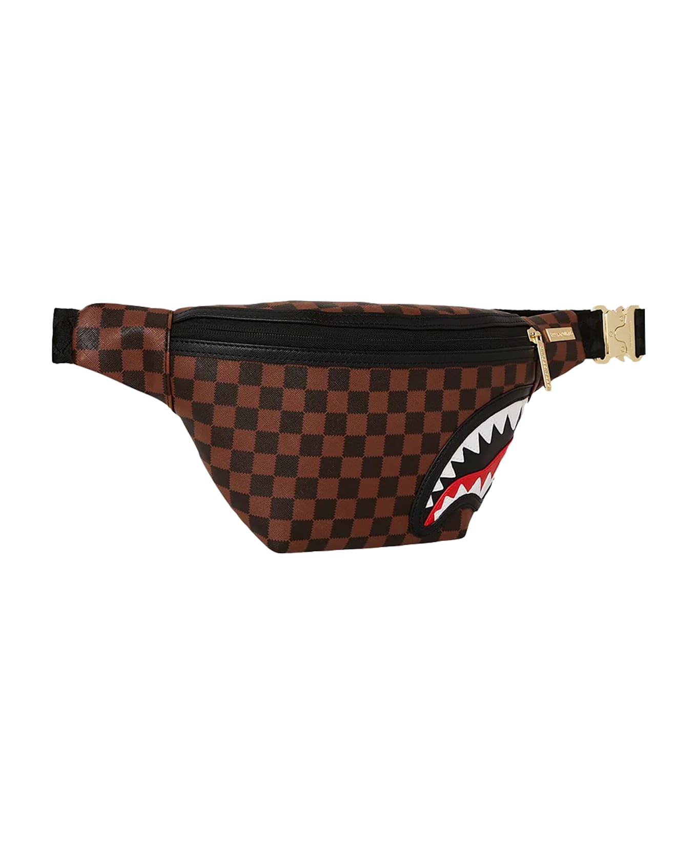 Sprayground Sawtooth Sharks In Paris Savvy Crossbody - Brown
